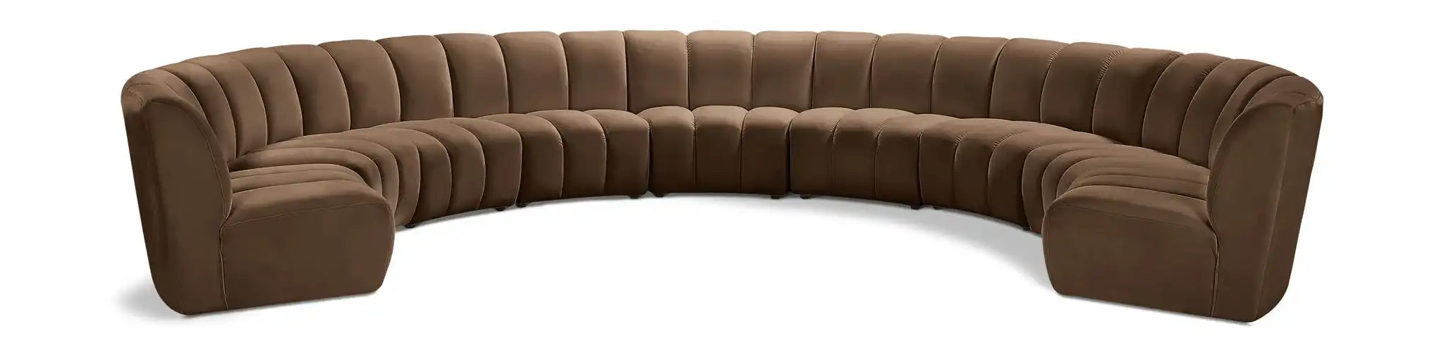 Infinity - 9 Piece Velvet Modular Sectional - Best Buy Furniture