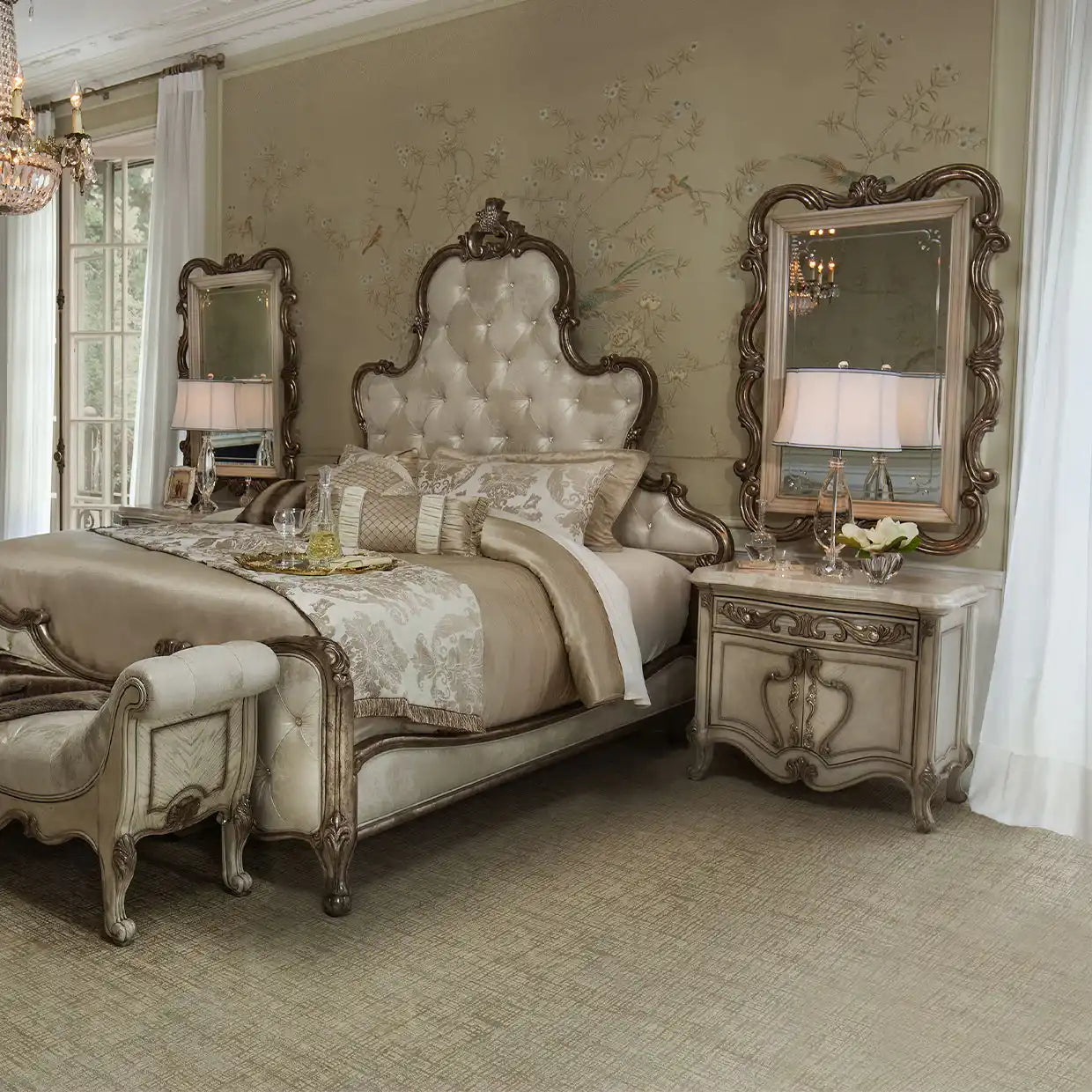 Platine de Royale - Wall Mirror - Champagne - Best Buy Furniture