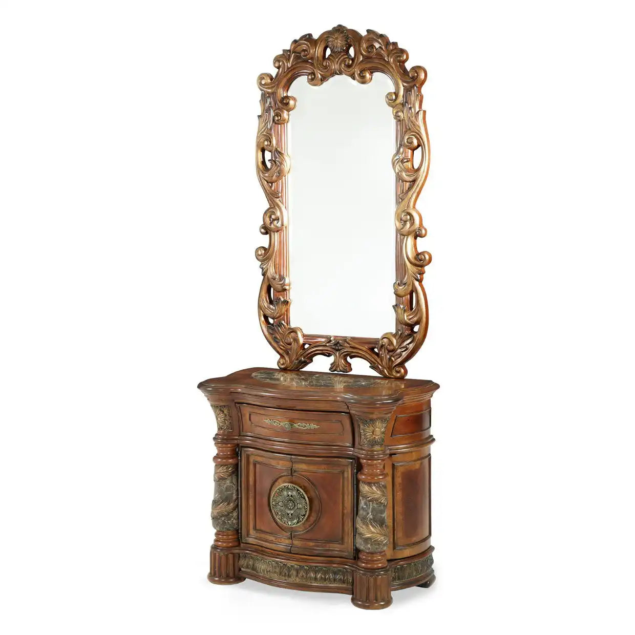 Villa Valencia - Bedside Chest, Mirror - Best Buy Furniture