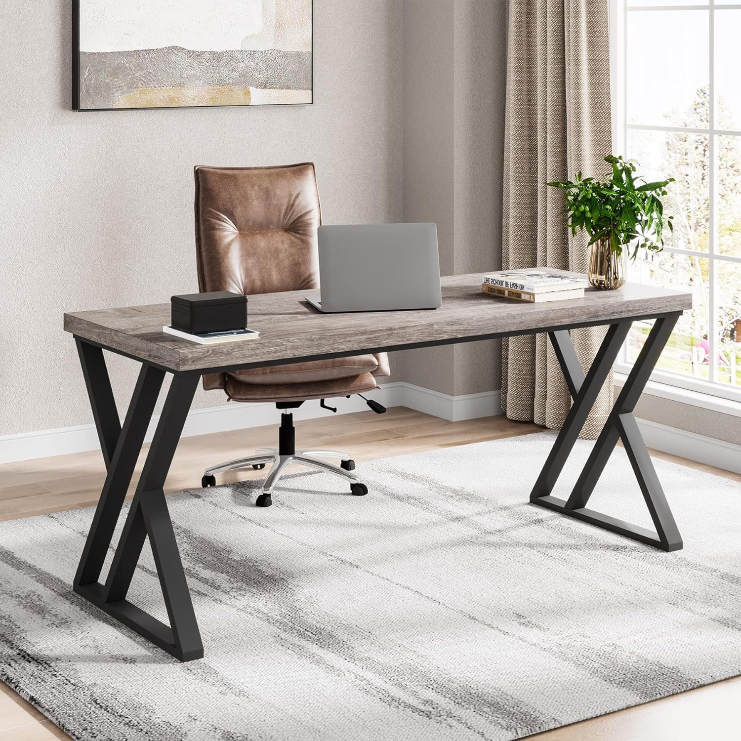 Writing Desk With Z-Shaped Legs