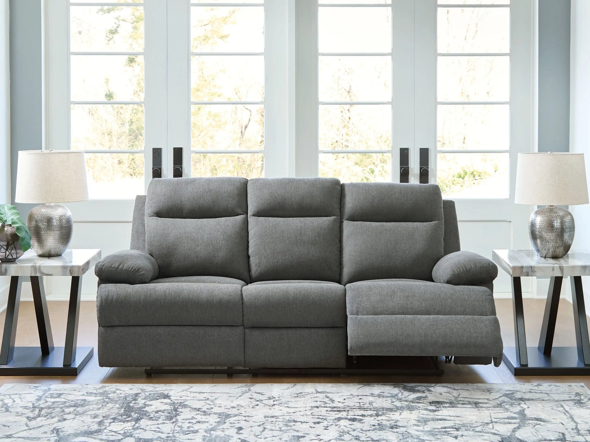 Side-Swipe - Reclining Sofa With Drop Down Table - Best Buy Furniture