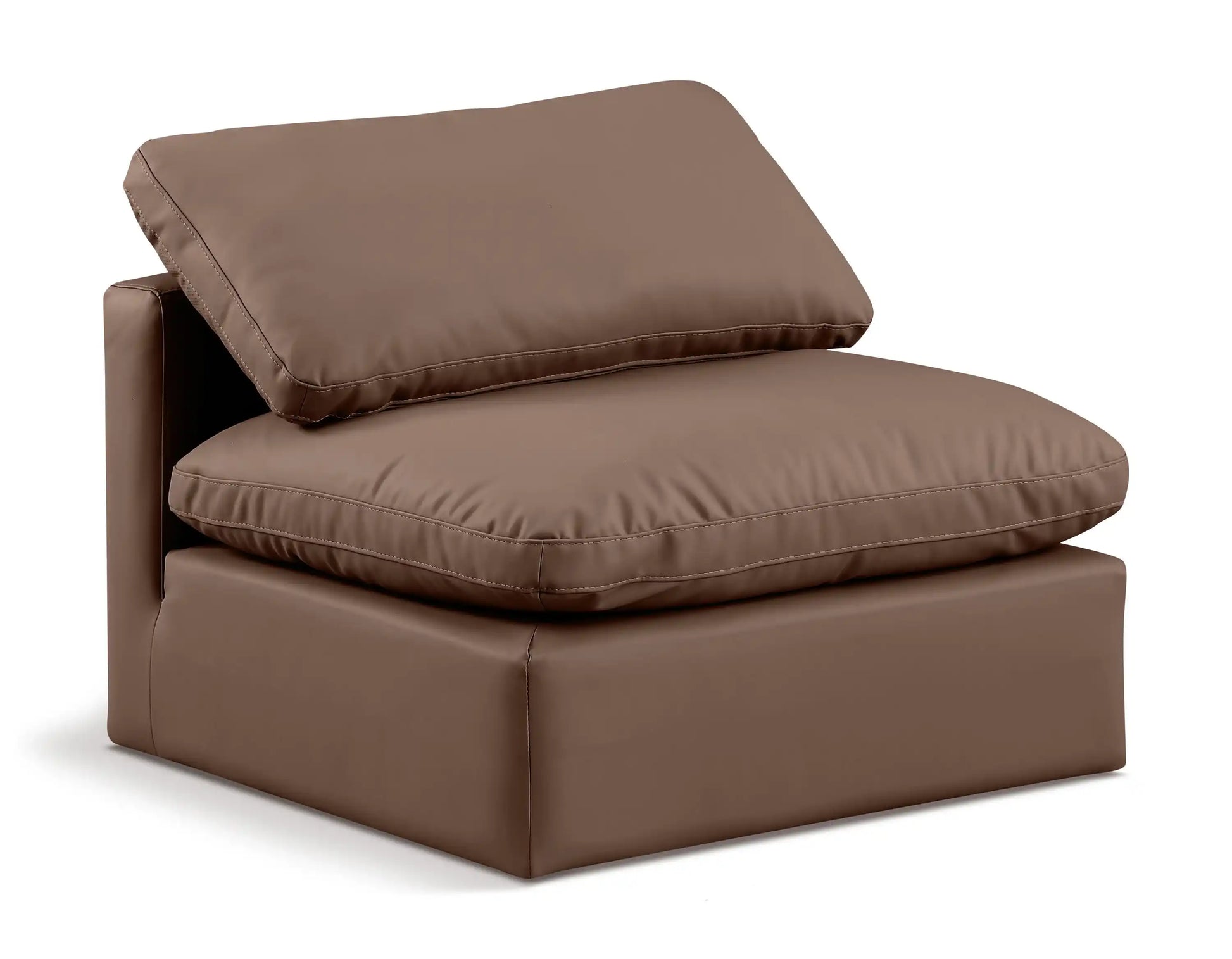 Indulge - Faux Leather Armless Chair - Best Buy Furniture