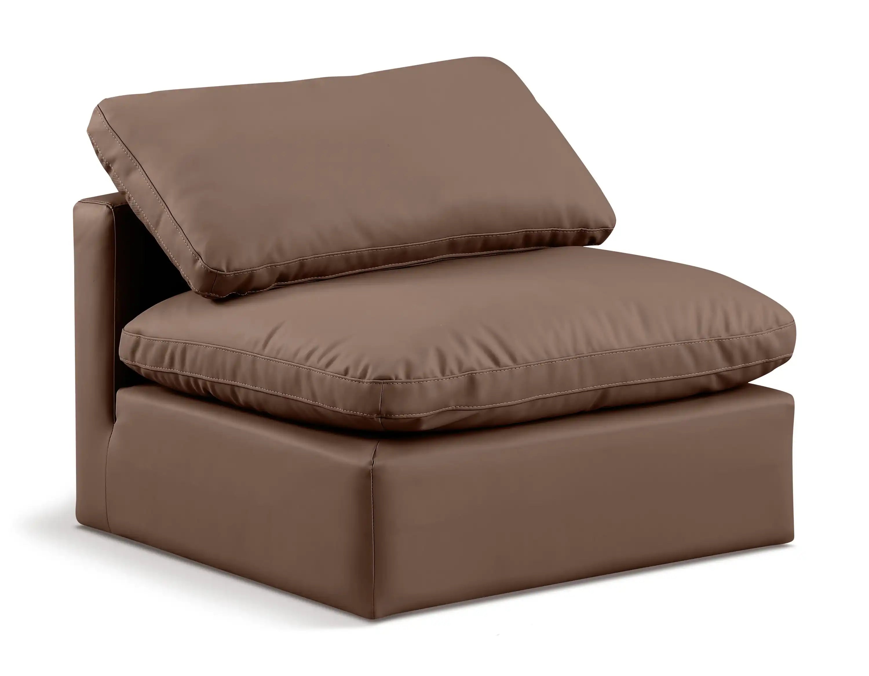 Indulge - Faux Leather Armless Chair - Best Buy Furniture