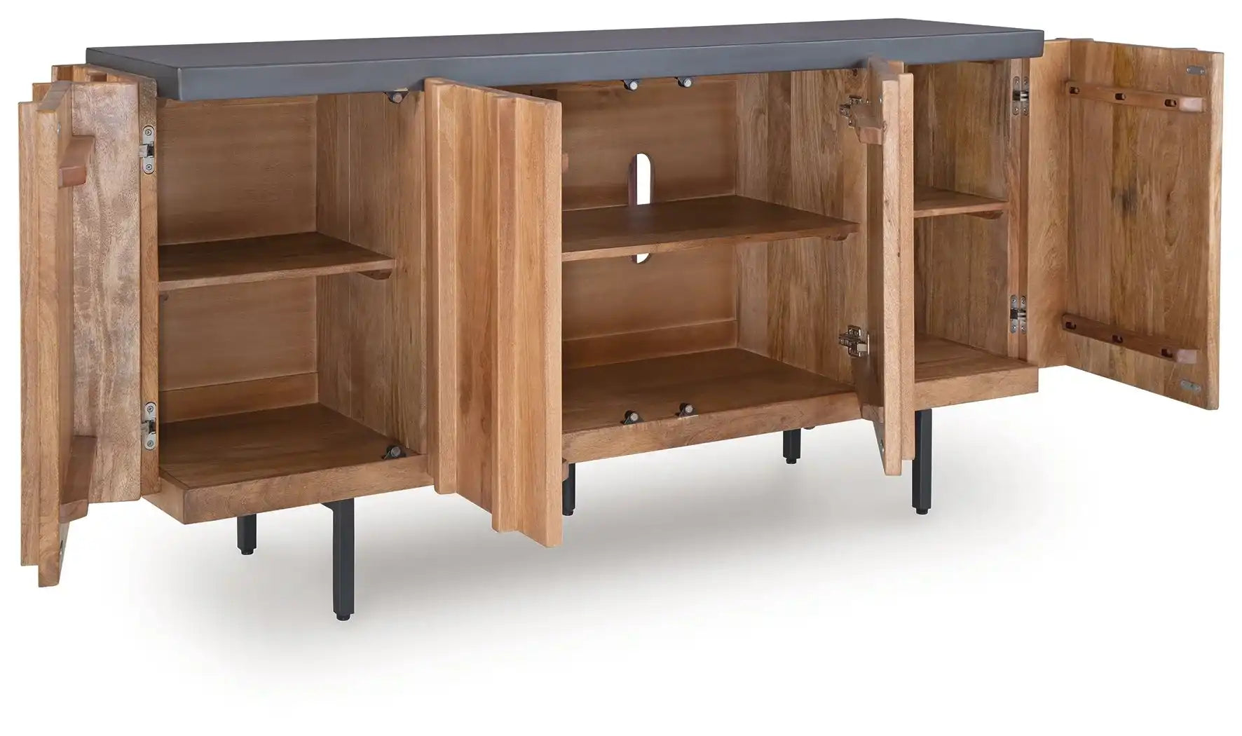 Quintavious - Accent Cabinet - Brown / Charcoal - Best Buy Furniture