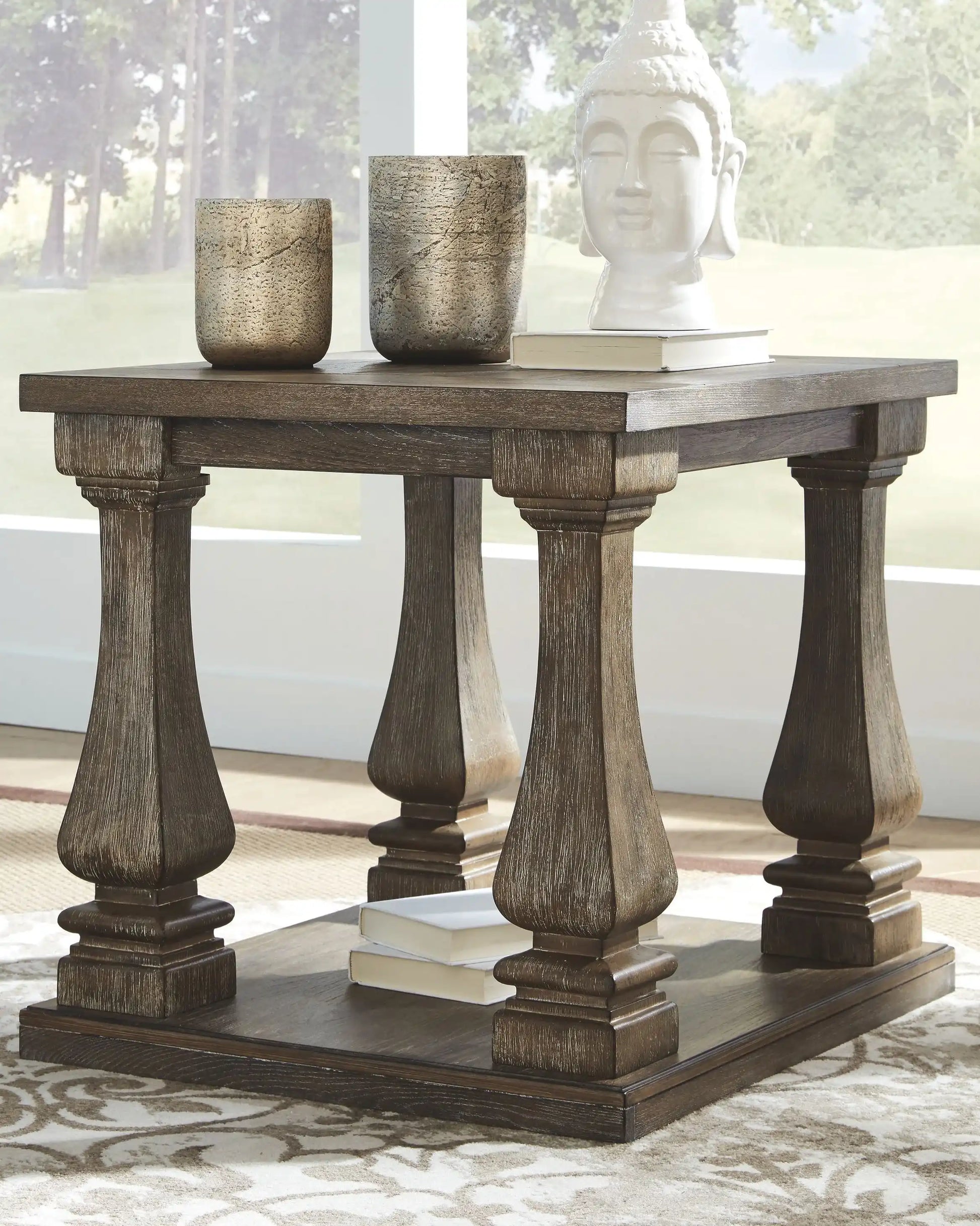 Johnelle - Rectangular End Table - Gray - Best Buy Furniture