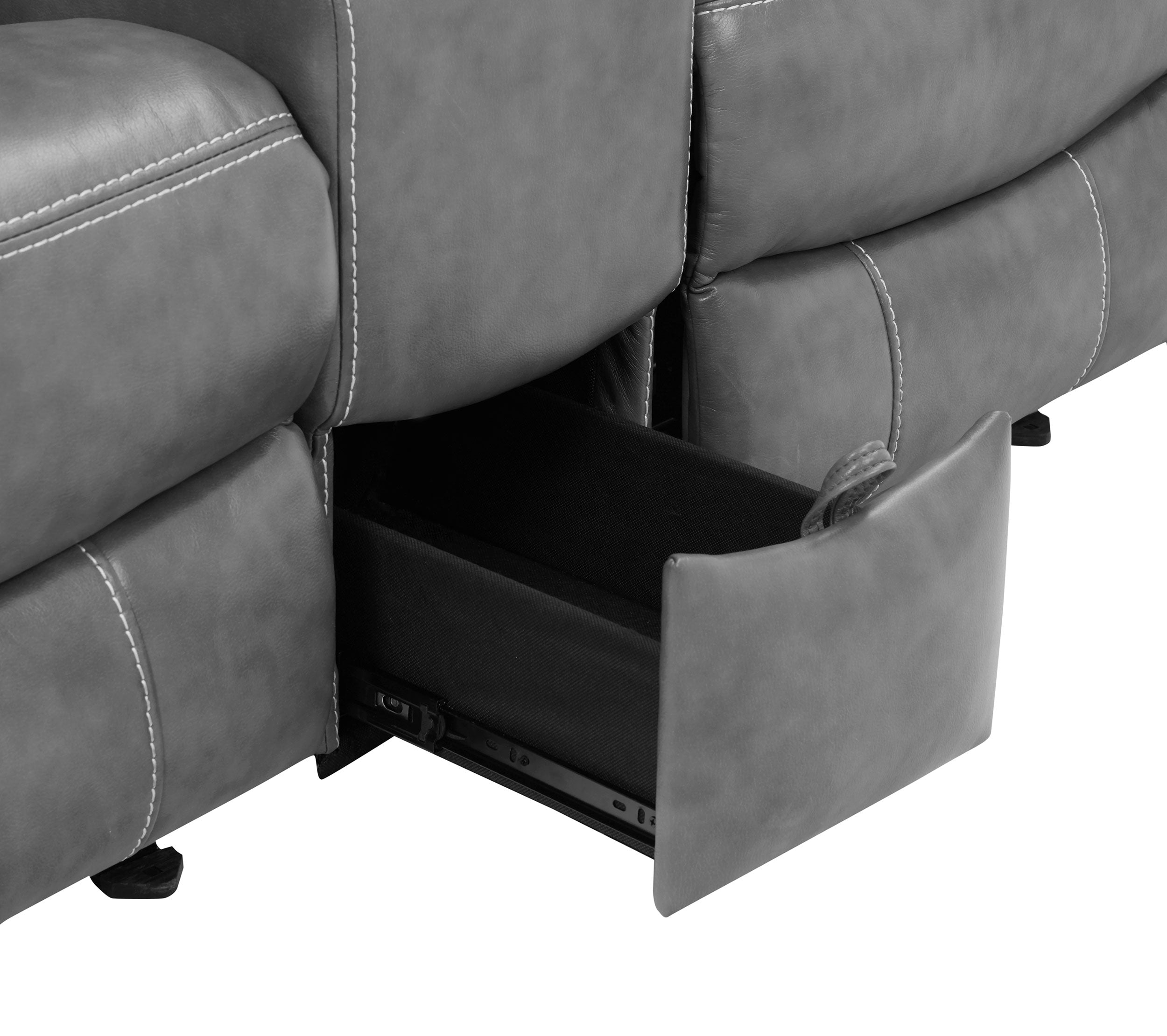Conrad Upholstered Padded Arm Glider Loveseat Grey-CoasterEveryday