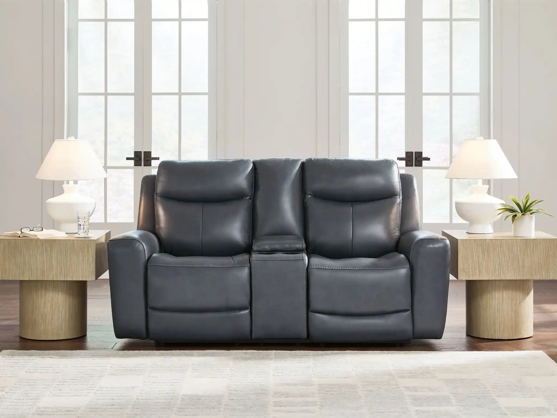 Next Move - Power Reclining Loveseat With Console / Adjustable Headrest - Best Buy Furniture