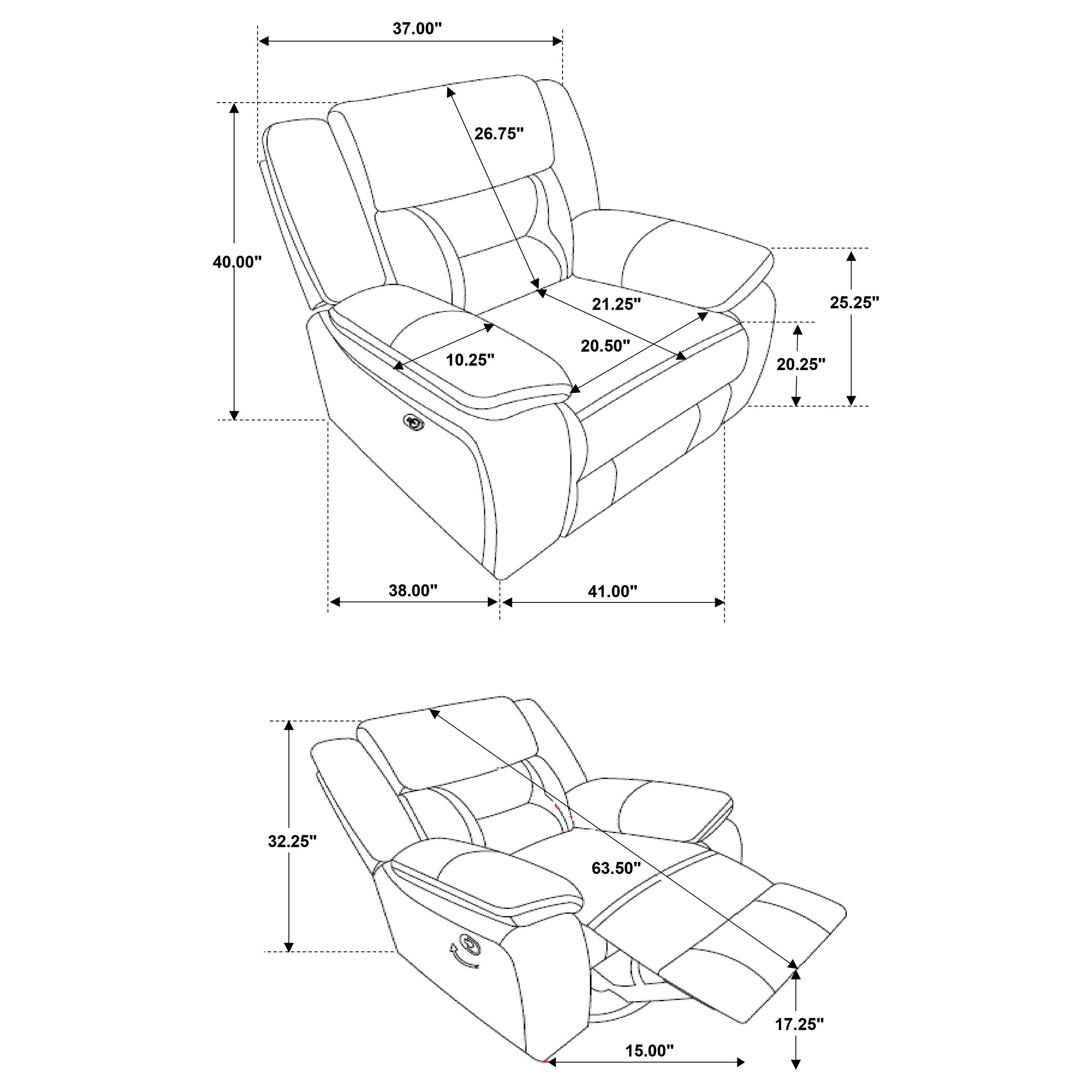 Greer Upholstered Swivel Glider Recliner Chair Brown-CoasterEveryday