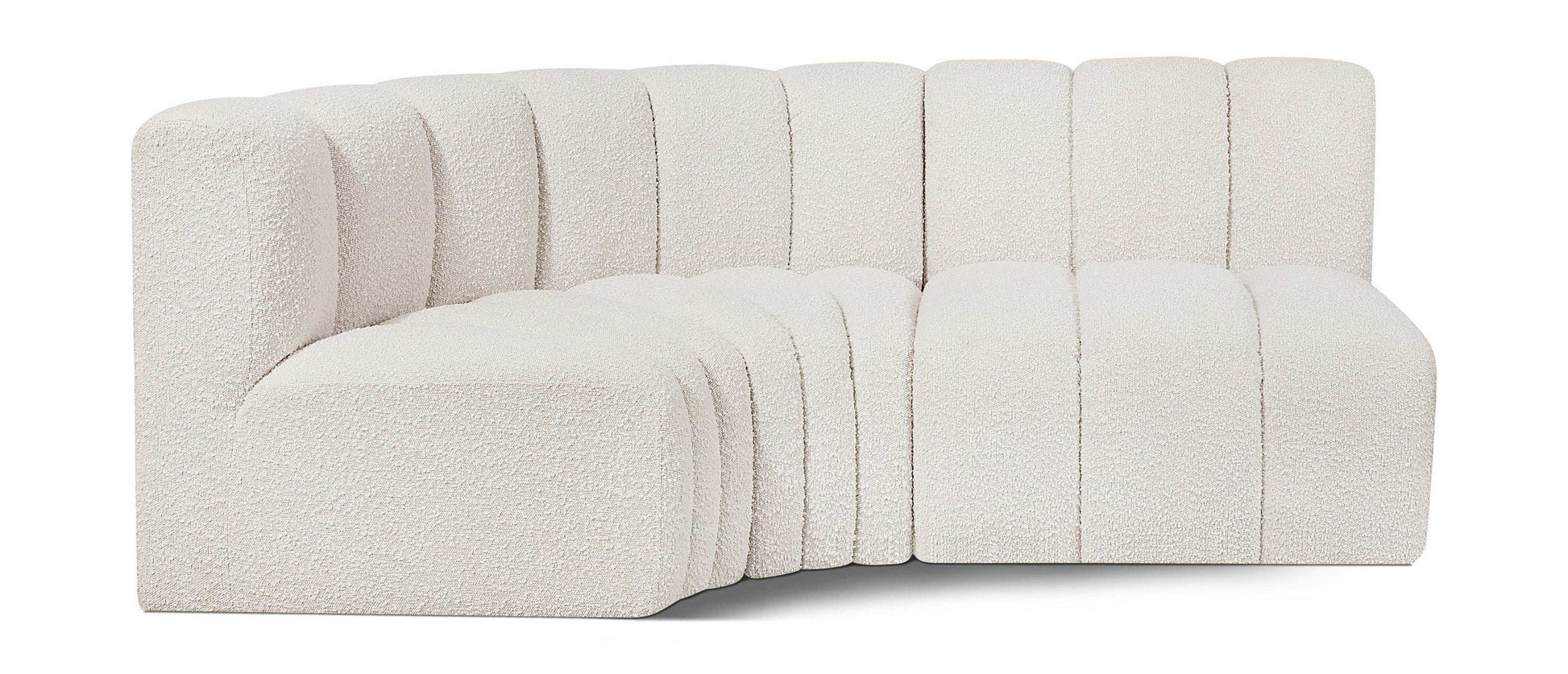 Arc - Boucle Fabric 3 Piece Sofa - Best Buy Furniture