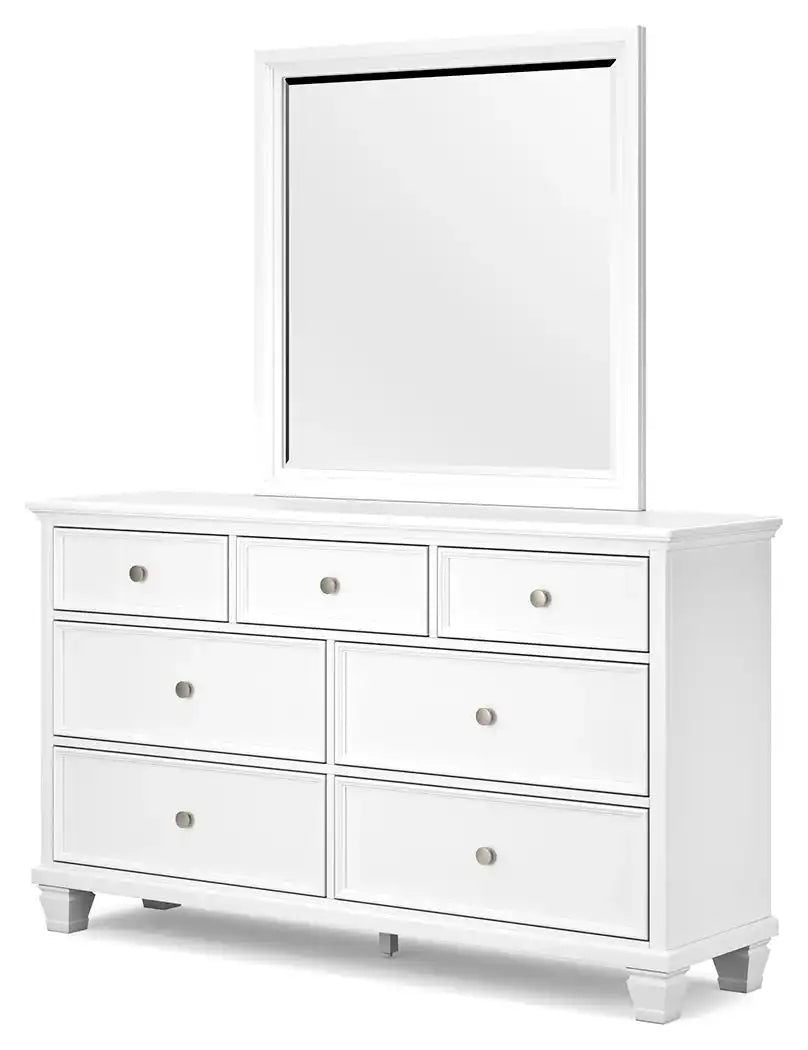 Fortman - Dresser And Mirror - White - Best Buy Furniture