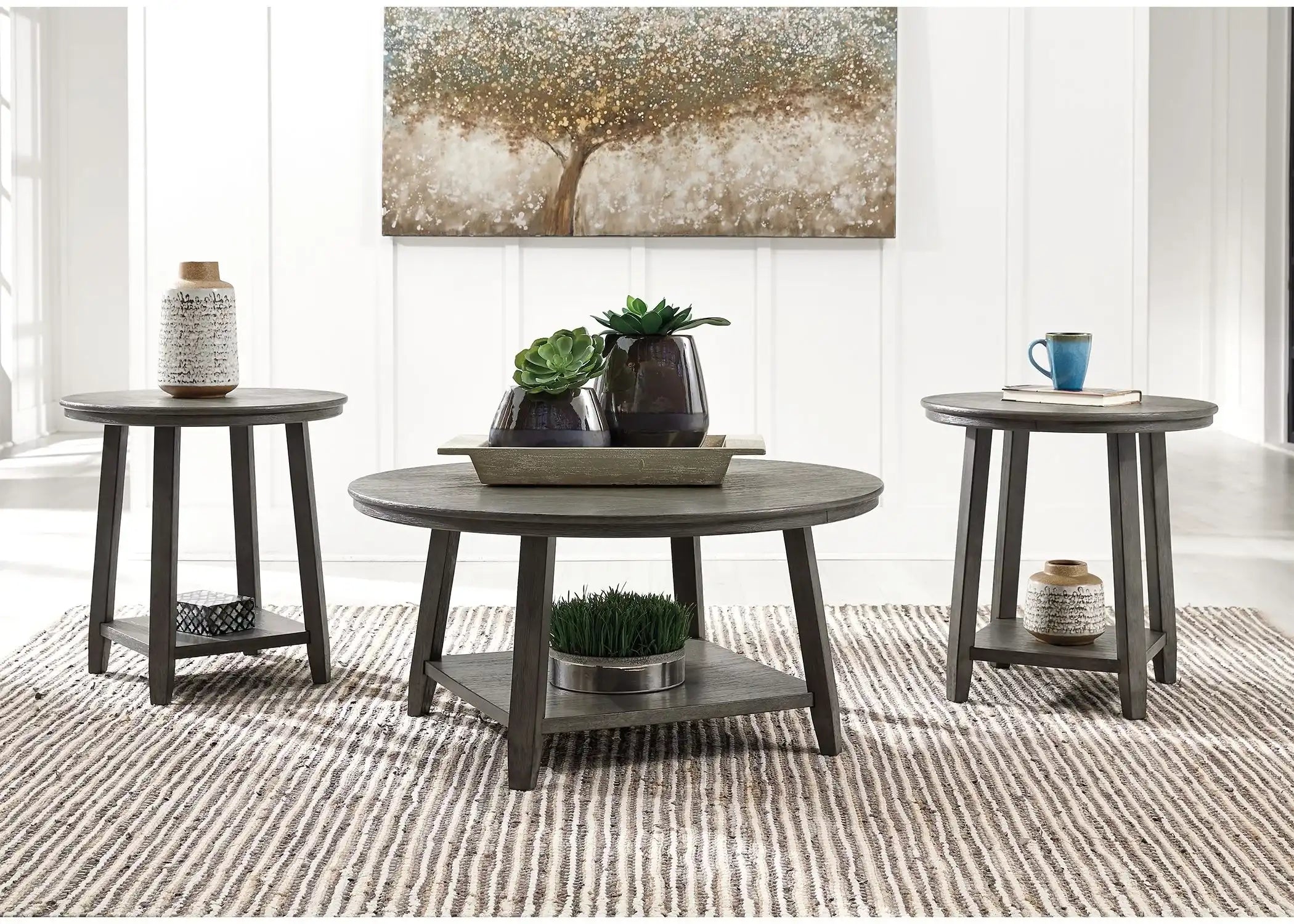 Caitbrook - Occasional Table Set (Set of 3) - Gray - Best Buy Furniture