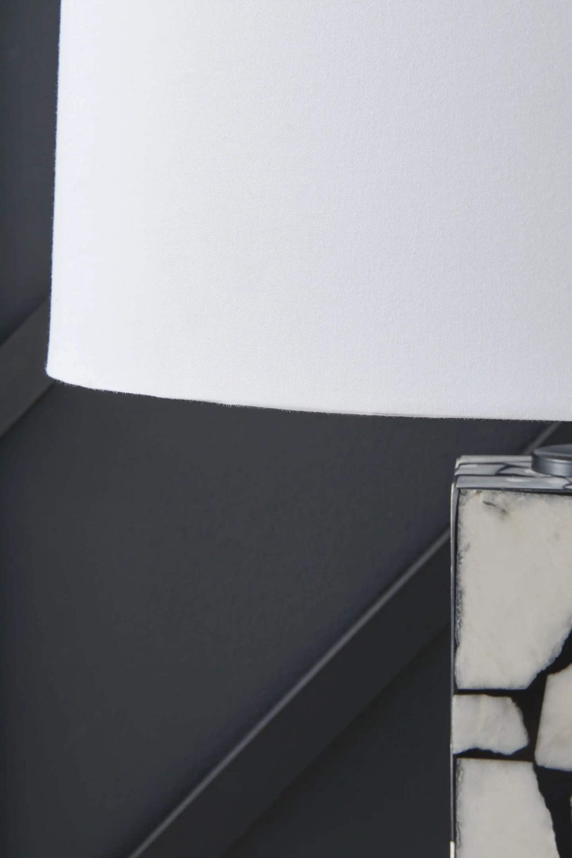 Macaria - Marble Table Lamp - White / Black - Best Buy Furniture