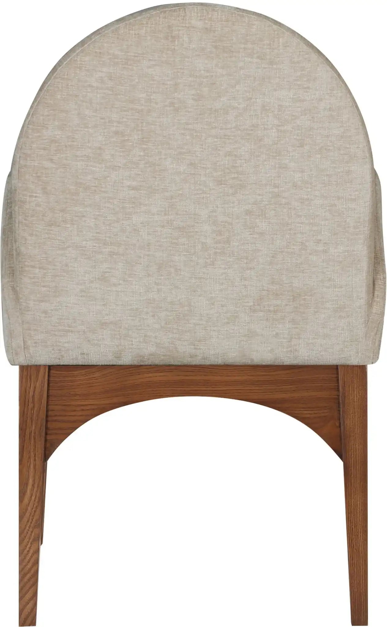 Waldorf - Chenille Dining Arm Chair With Brown Legs