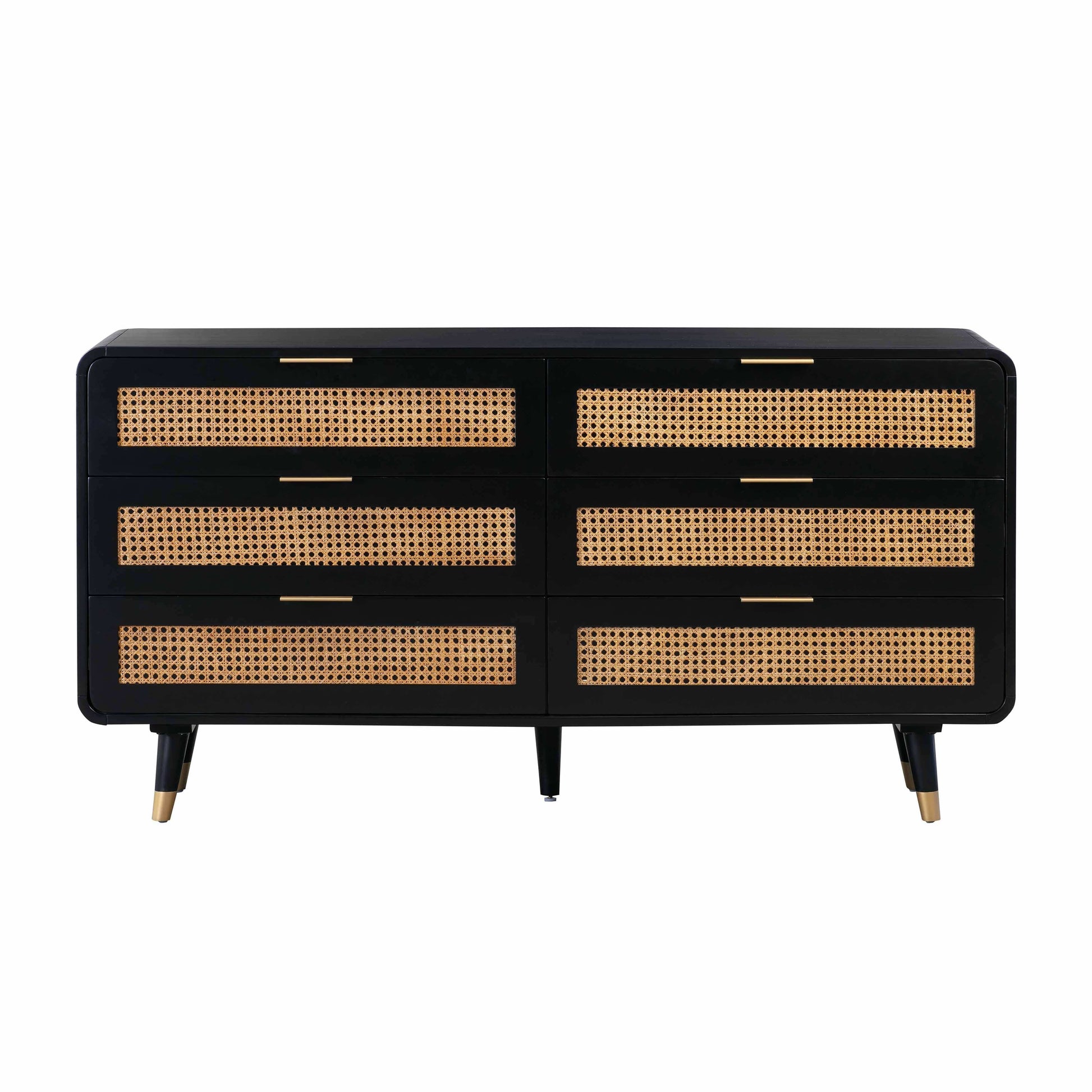 Christine - 6 Drawer Dresser - Black - Best Buy Furniture