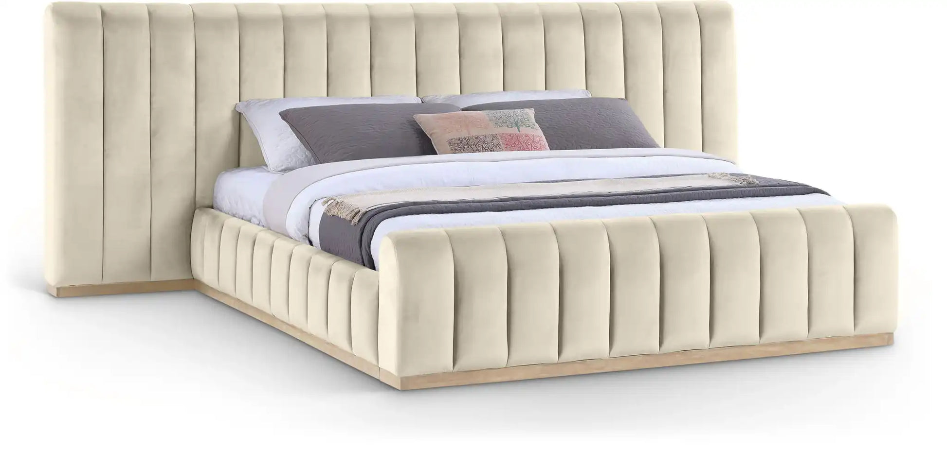 Amara - Velvet Upholstered Bed - Best Buy Furniture