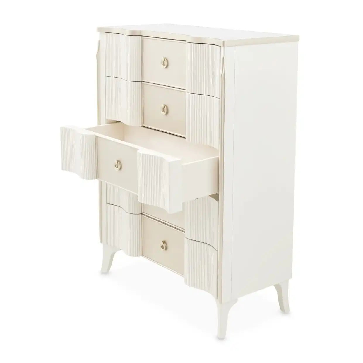 La Marisia - 5-Drawer Chest - Creamy Pearl - Best Buy Furniture