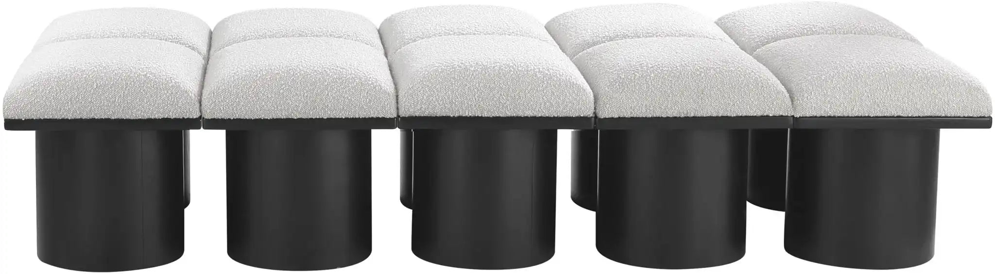 Pavilion - 10 Piece Modular Bench With Black Base