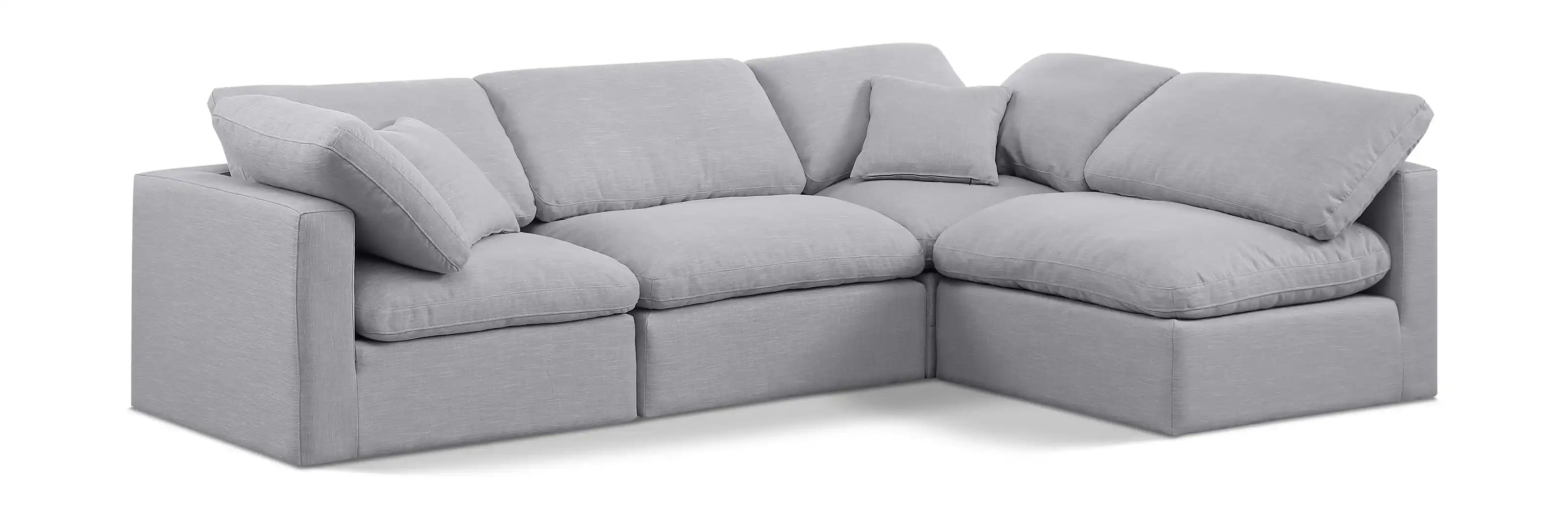 Indulge - Linen 4 Piece Modular Sectional - Best Buy Furniture