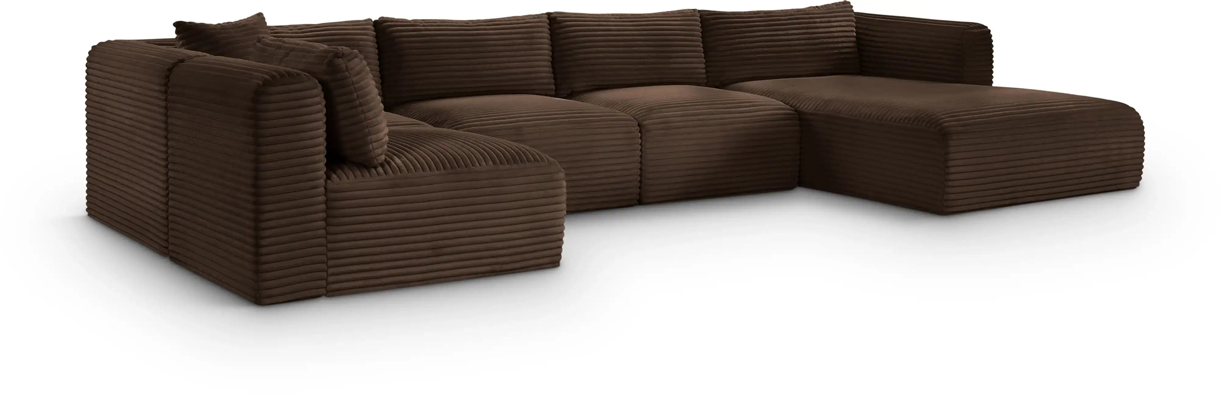 Shaggy - 5 Piece Modular U-Shaped Sectional - Best Buy Furniture