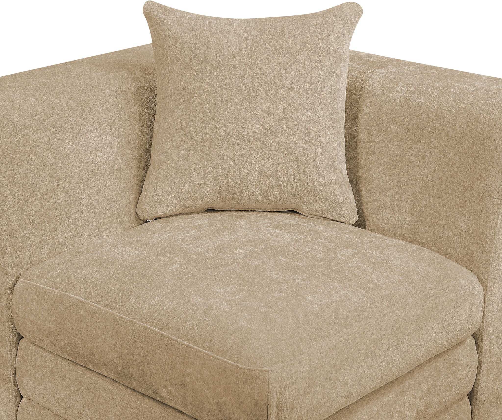 Stellar - Chenille Fabric Upholstered Modular Corner Chair
