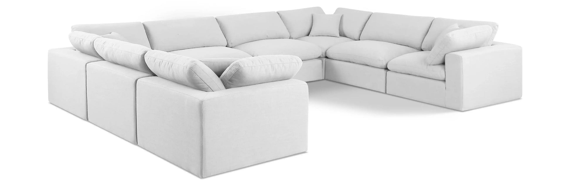 Comfy - 8 Piece Linen Modular Sectional - Best Buy Furniture