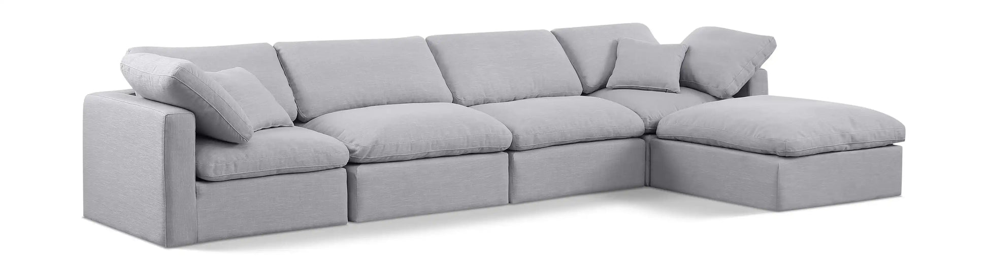 Indulge - Linen 5 Piece Modular Sectional With Chaise - Best Buy Furniture