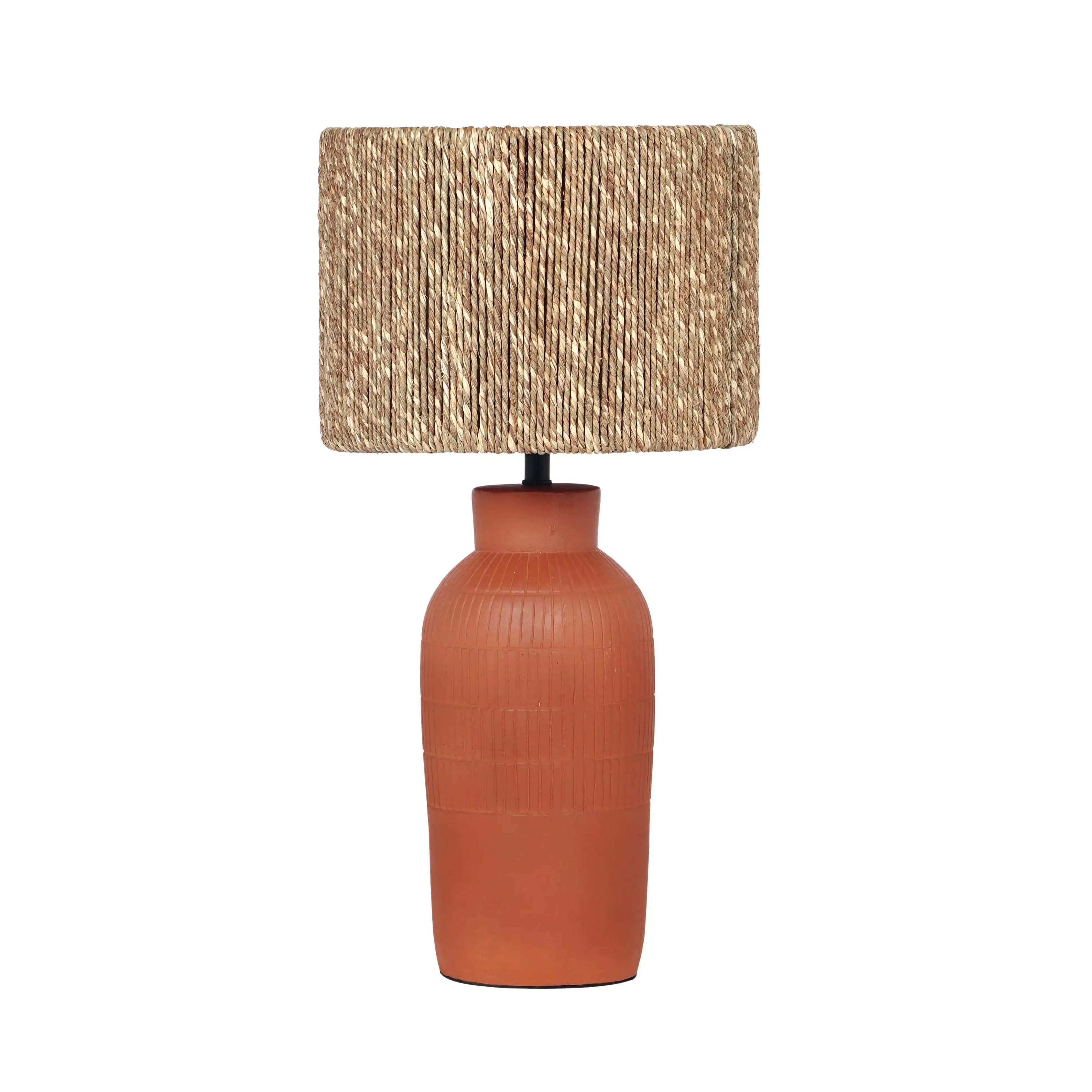 Atrani - Table Lamp - Natural / Terracotta - Best Buy Furniture