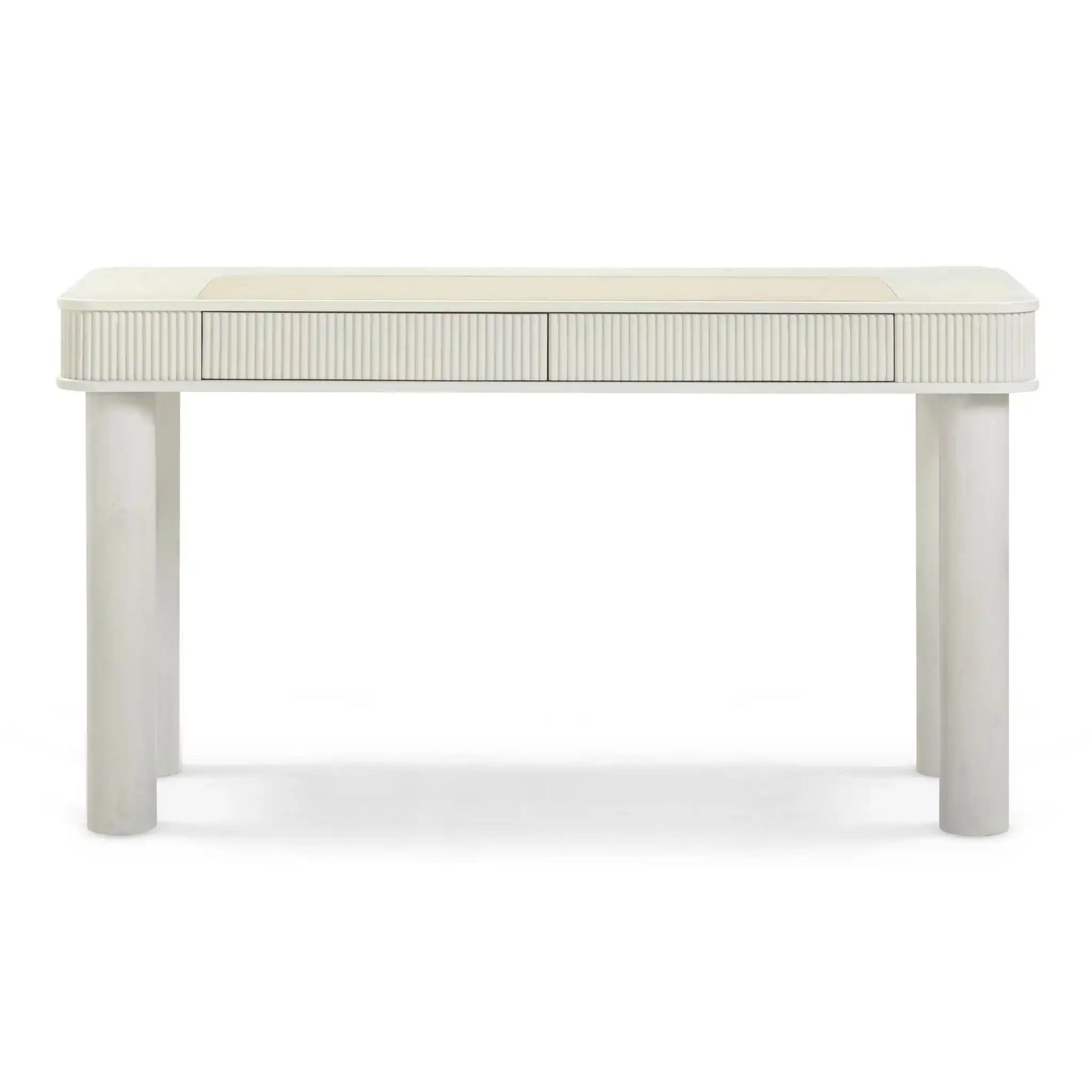 Sarah - Executive Work Desk - Cream - Best Buy Furniture