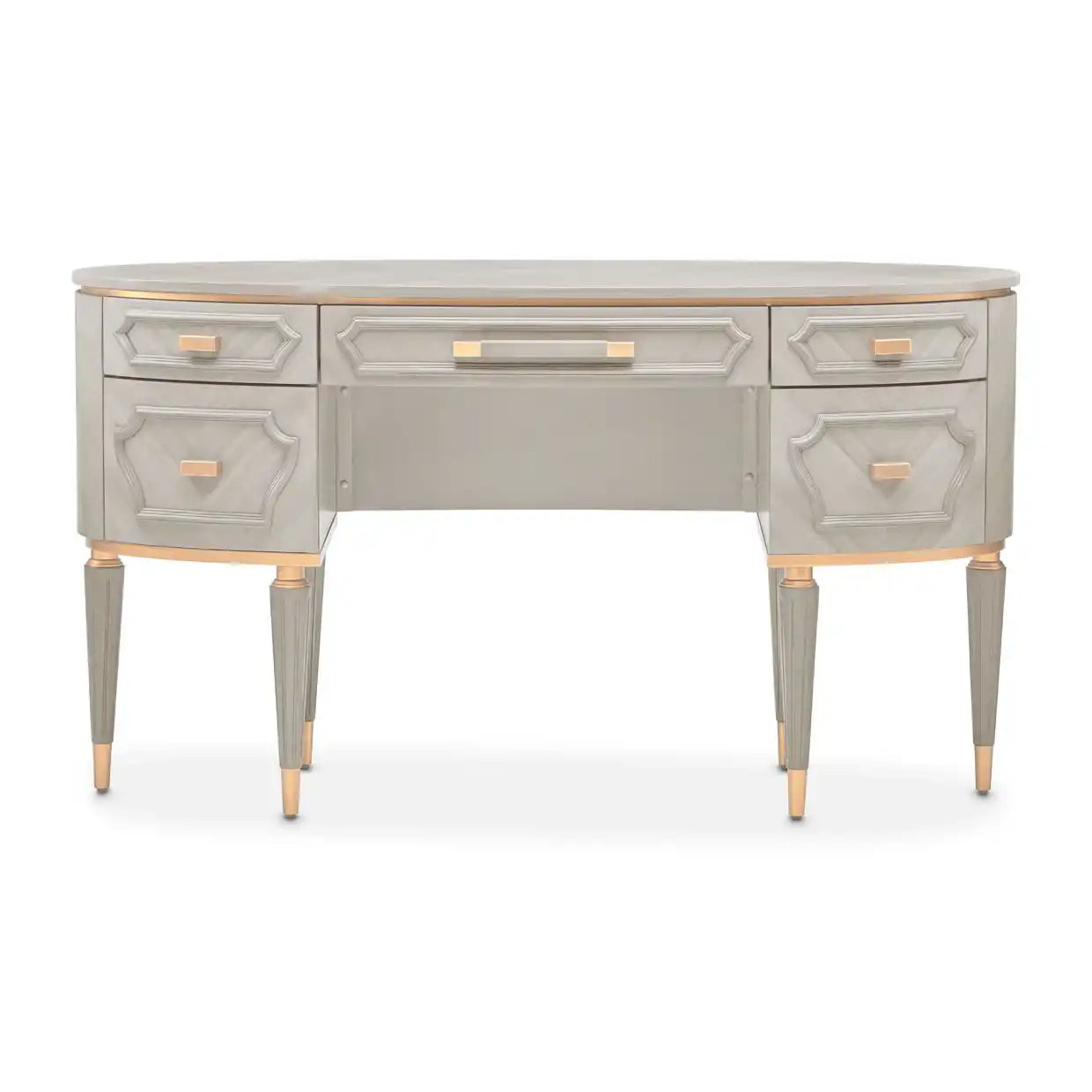 St. Charles - Vanity Desk - Dove Gray - Best Buy Furniture