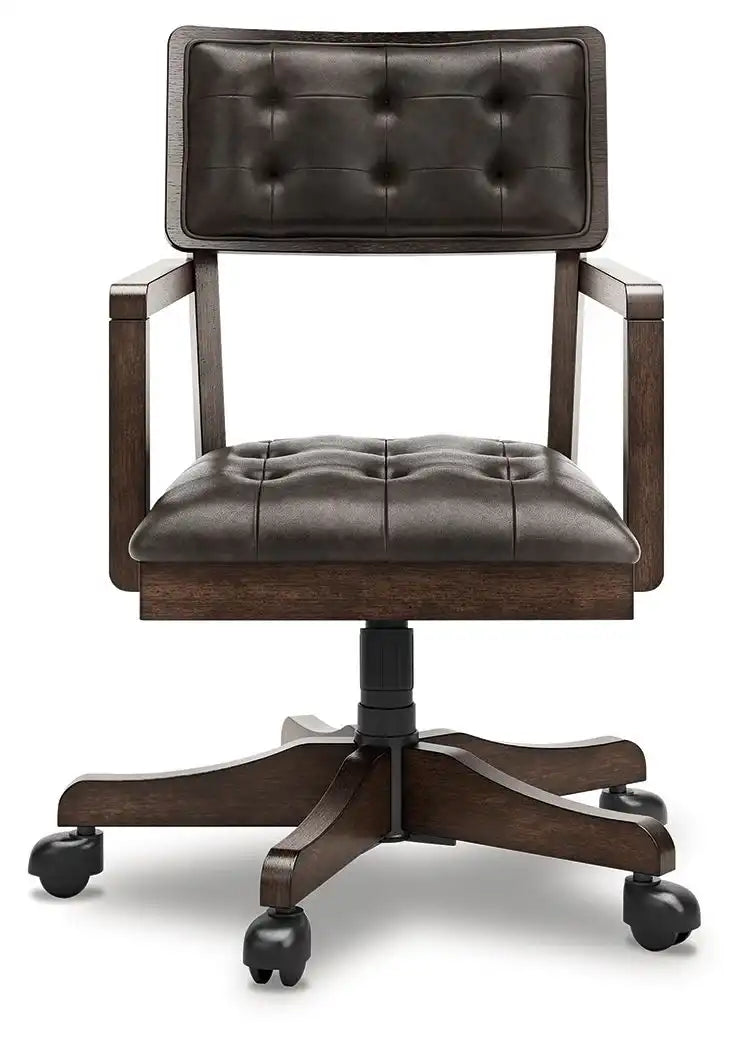 Breckington - Home Office Desk Chair - Dark Brown - Best Buy Furniture