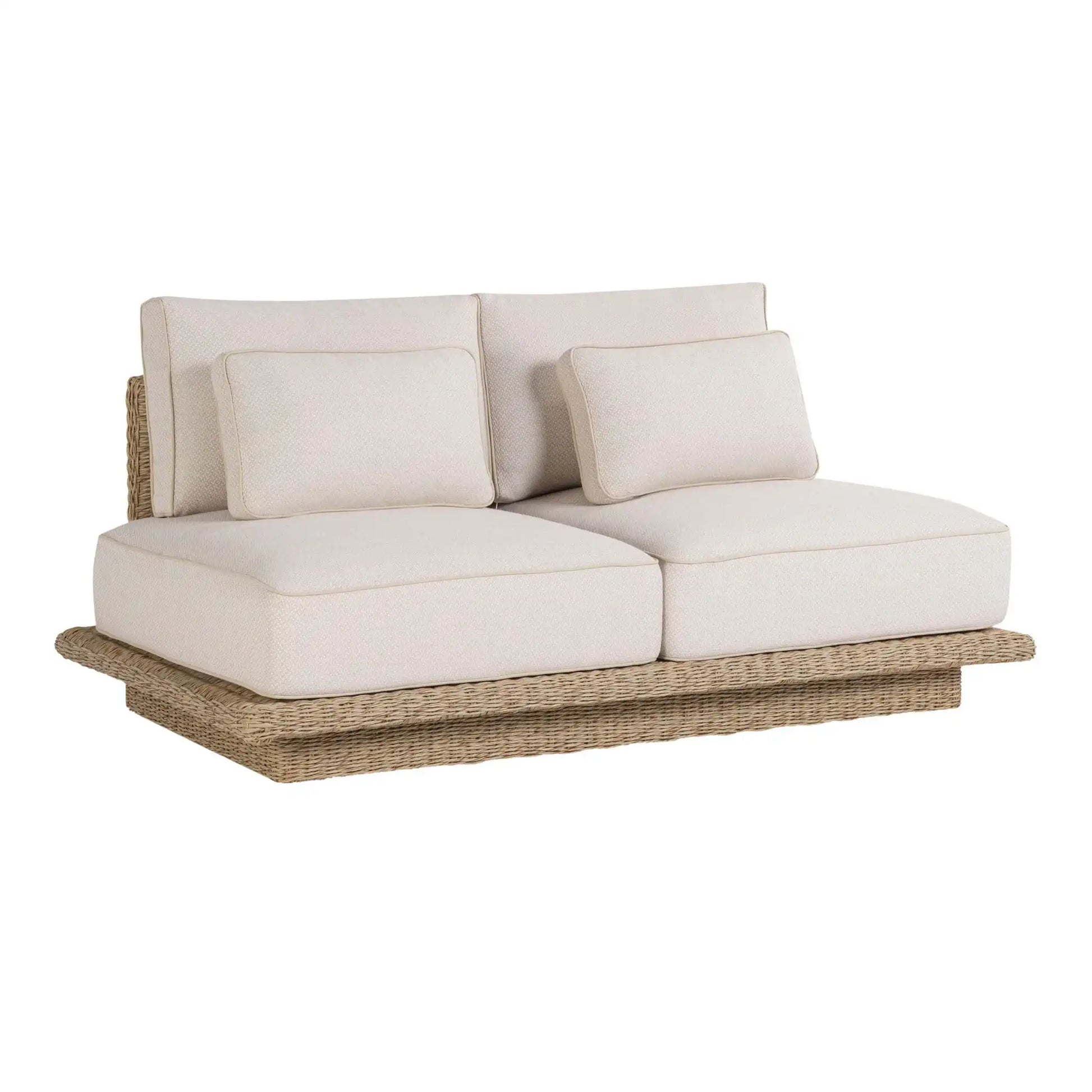 Mora - 65" Outdoor Sofa - Cream - Best Buy Furniture