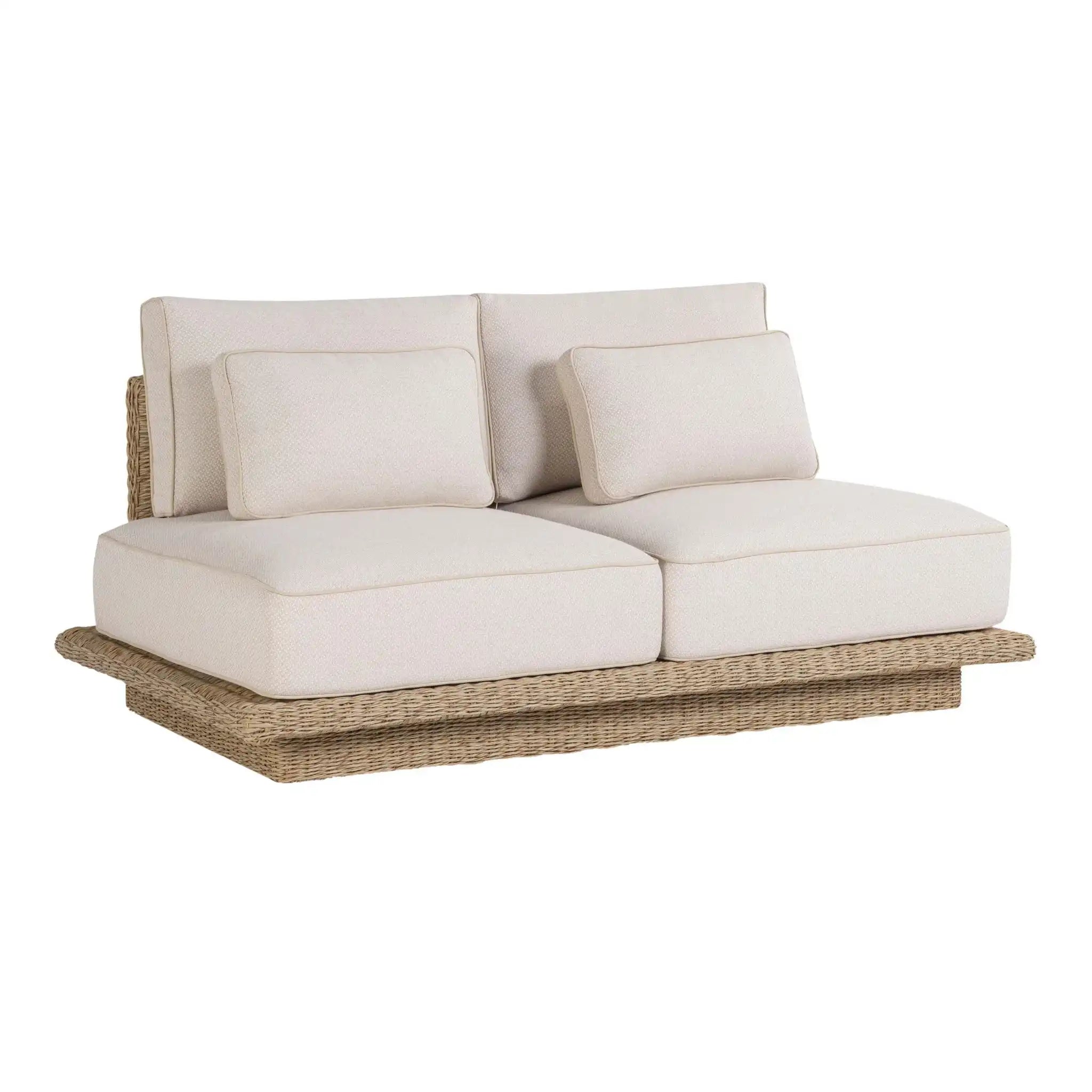 Mora - 65" Outdoor Sofa - Cream - Best Buy Furniture
