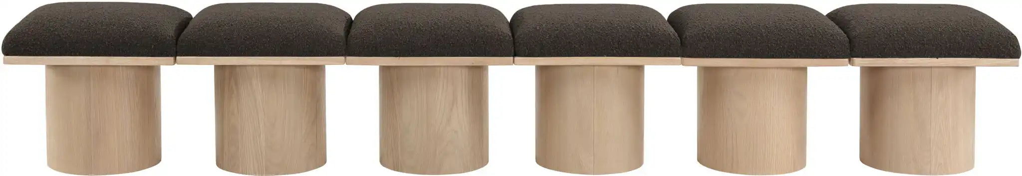 Pavilion - 6 Piece Modular Bench With Natural Base