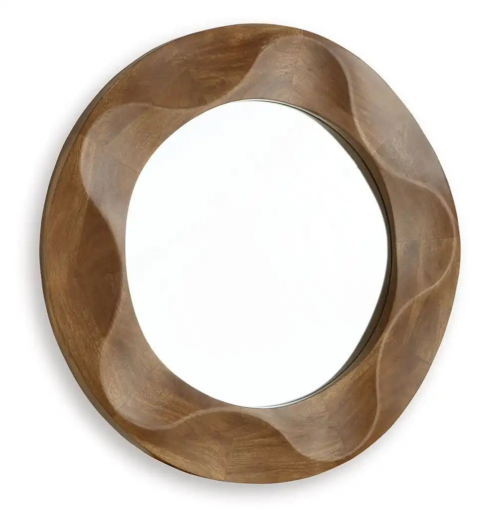 Aajon - Accent Mirror - Brown - Best Buy Furniture
