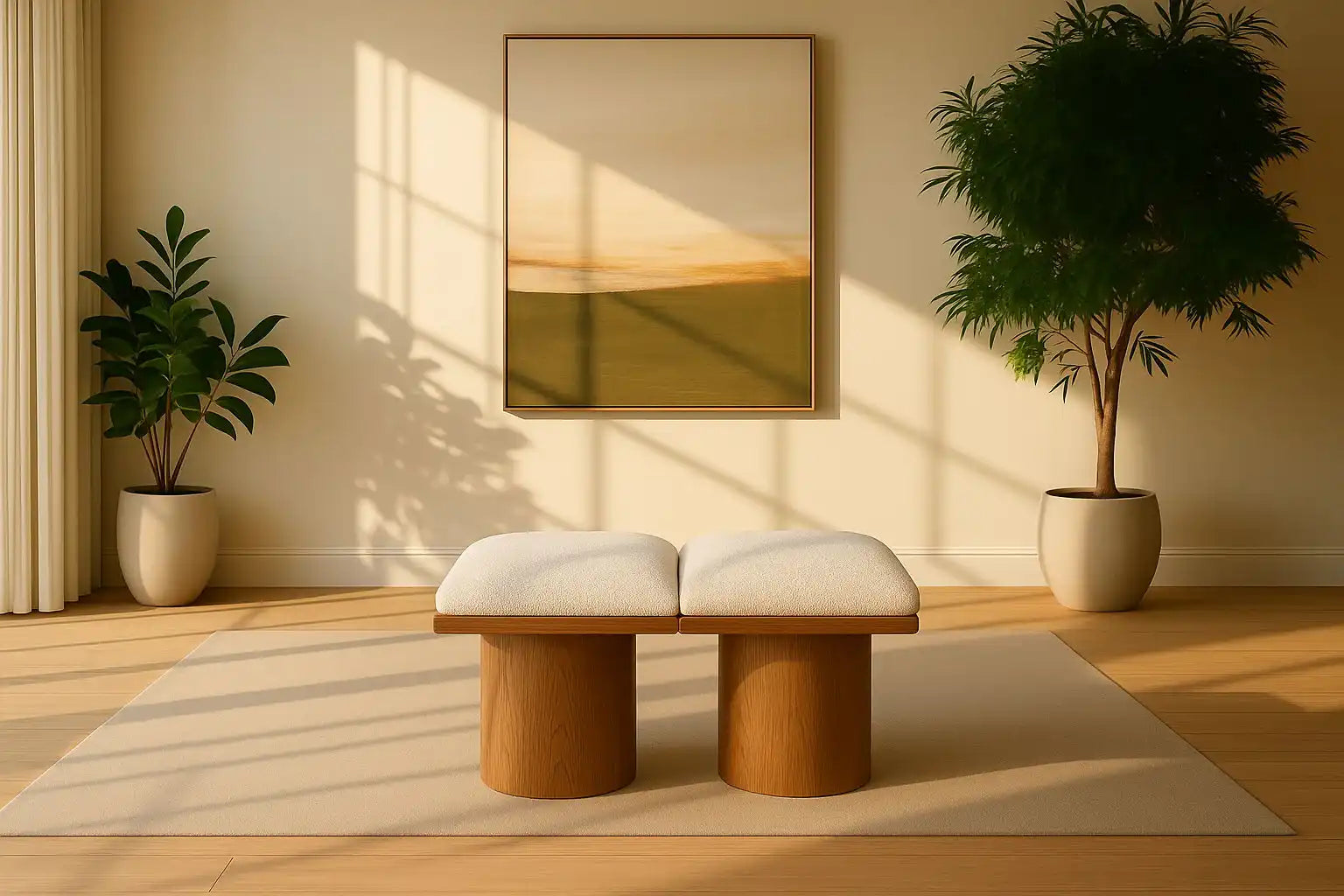 Pavilion - 2 Piece Modular Bench With Brown Base