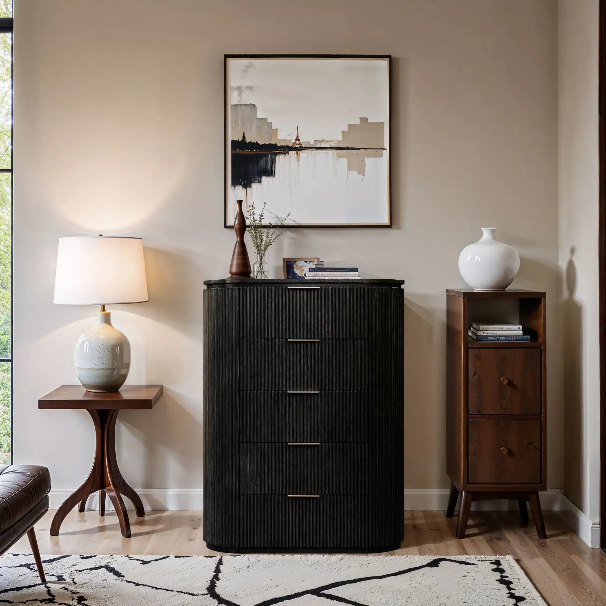Astrid - Solid Wood And Oak Veneer Chest