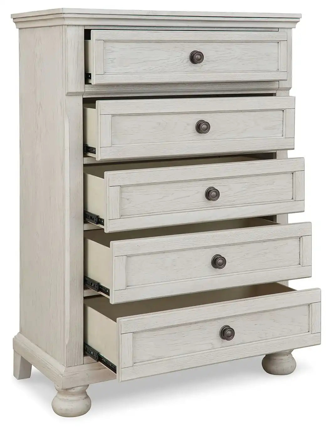 Robbinsdale - Five Drawer Chest - Youth - Antique White - Best Buy Furniture