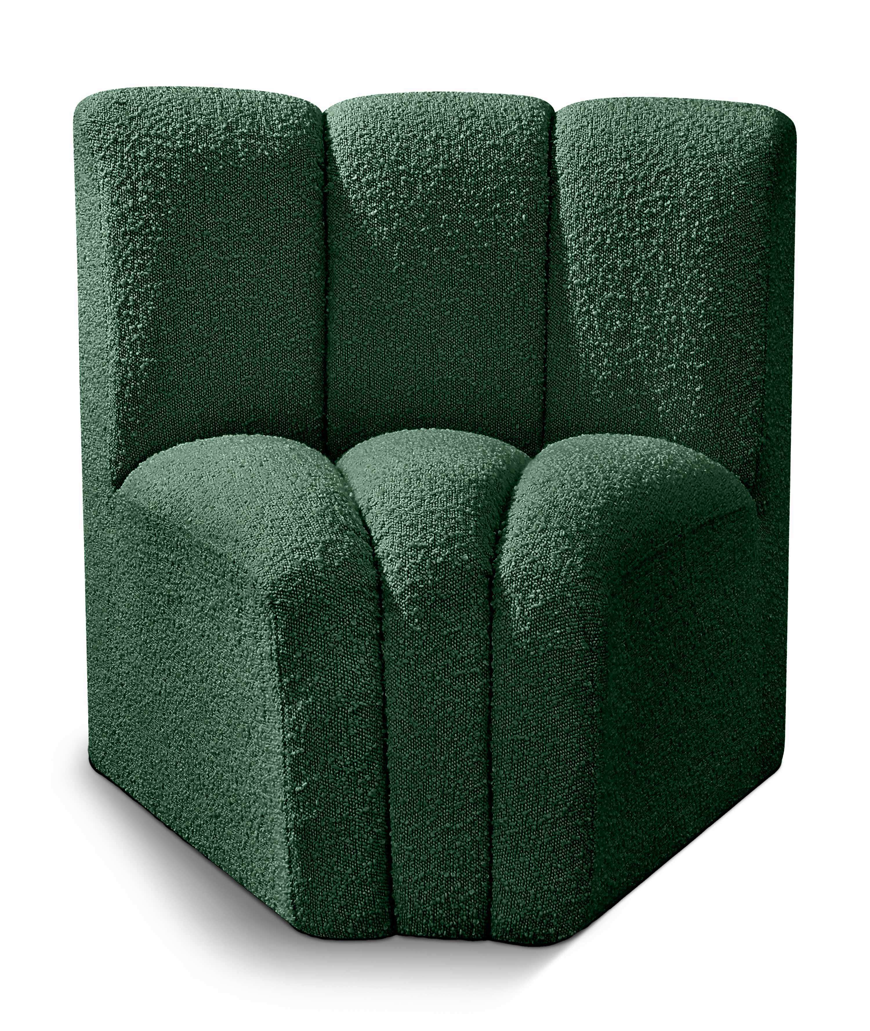 Arc - Boucle Fabric Curved Corner Chair - Best Buy Furniture