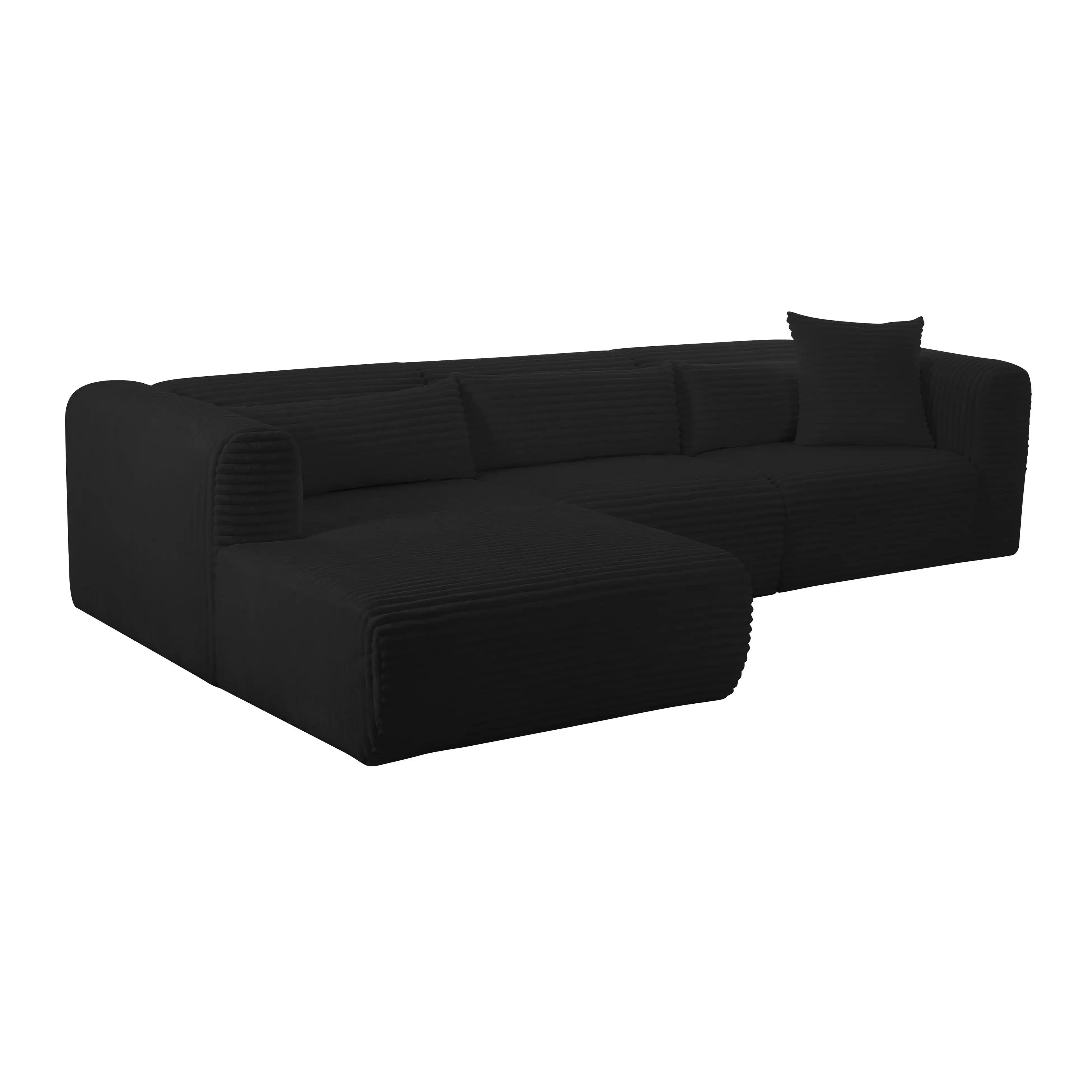 Tarra - Fluffy Oversized Corduroy Modular Sectional - Best Buy Furniture
