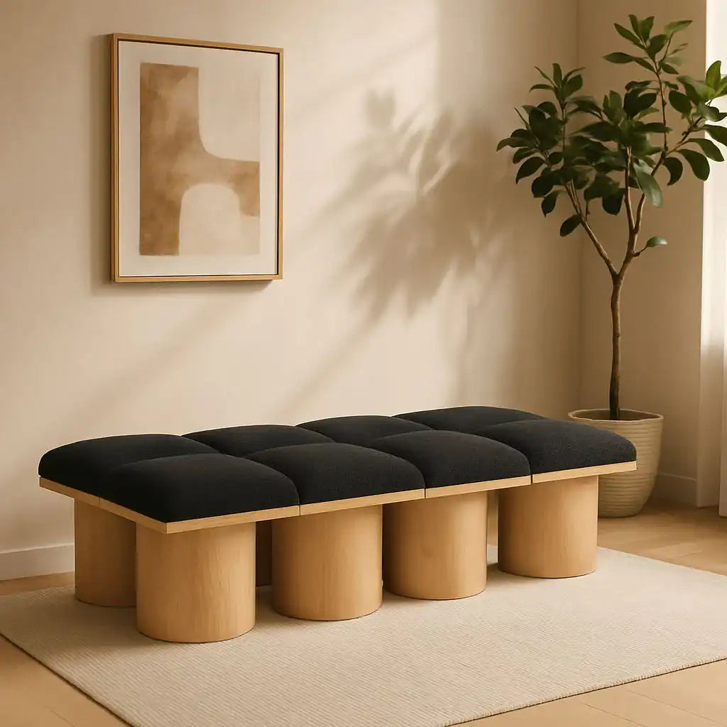 Pavilion - 8 Piece Modular Bench With Natural Base