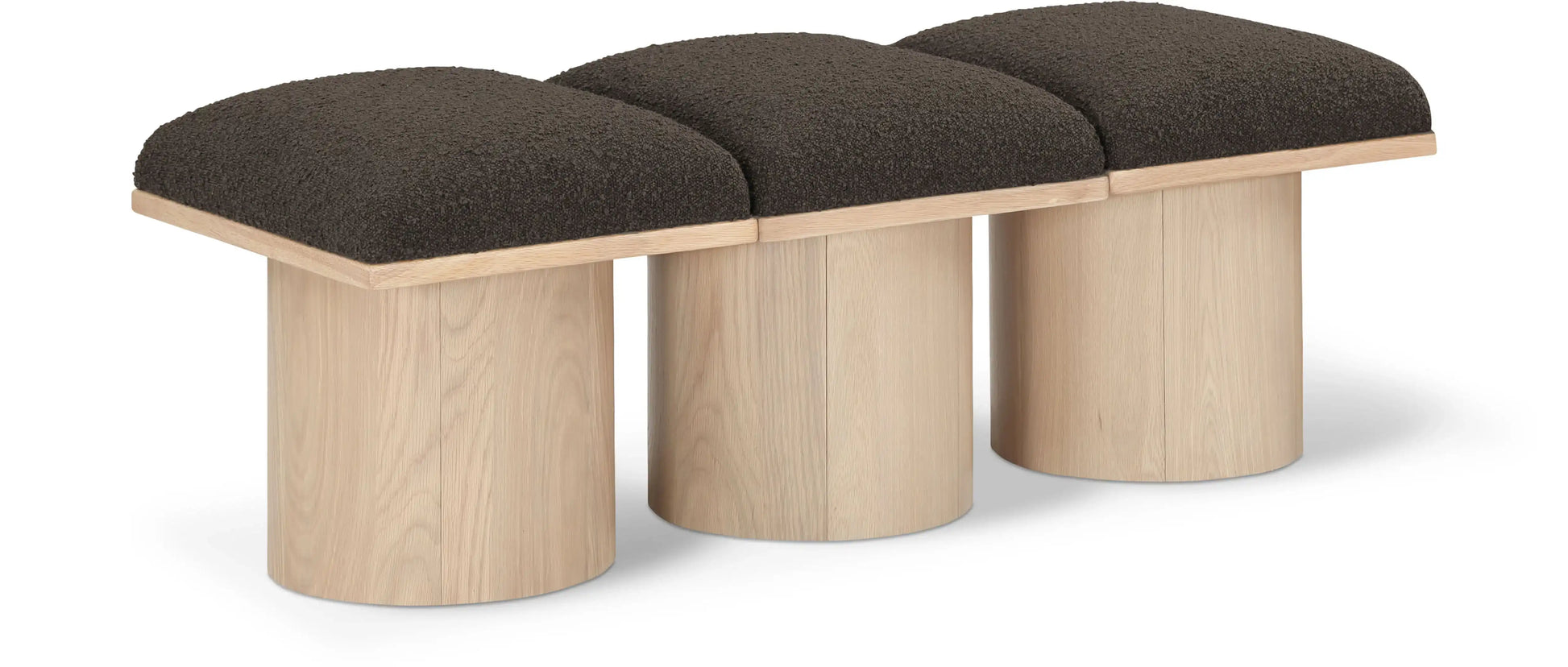 Pavilion - 3 Piece Modular Bench With Natural Base - Best Buy Furniture