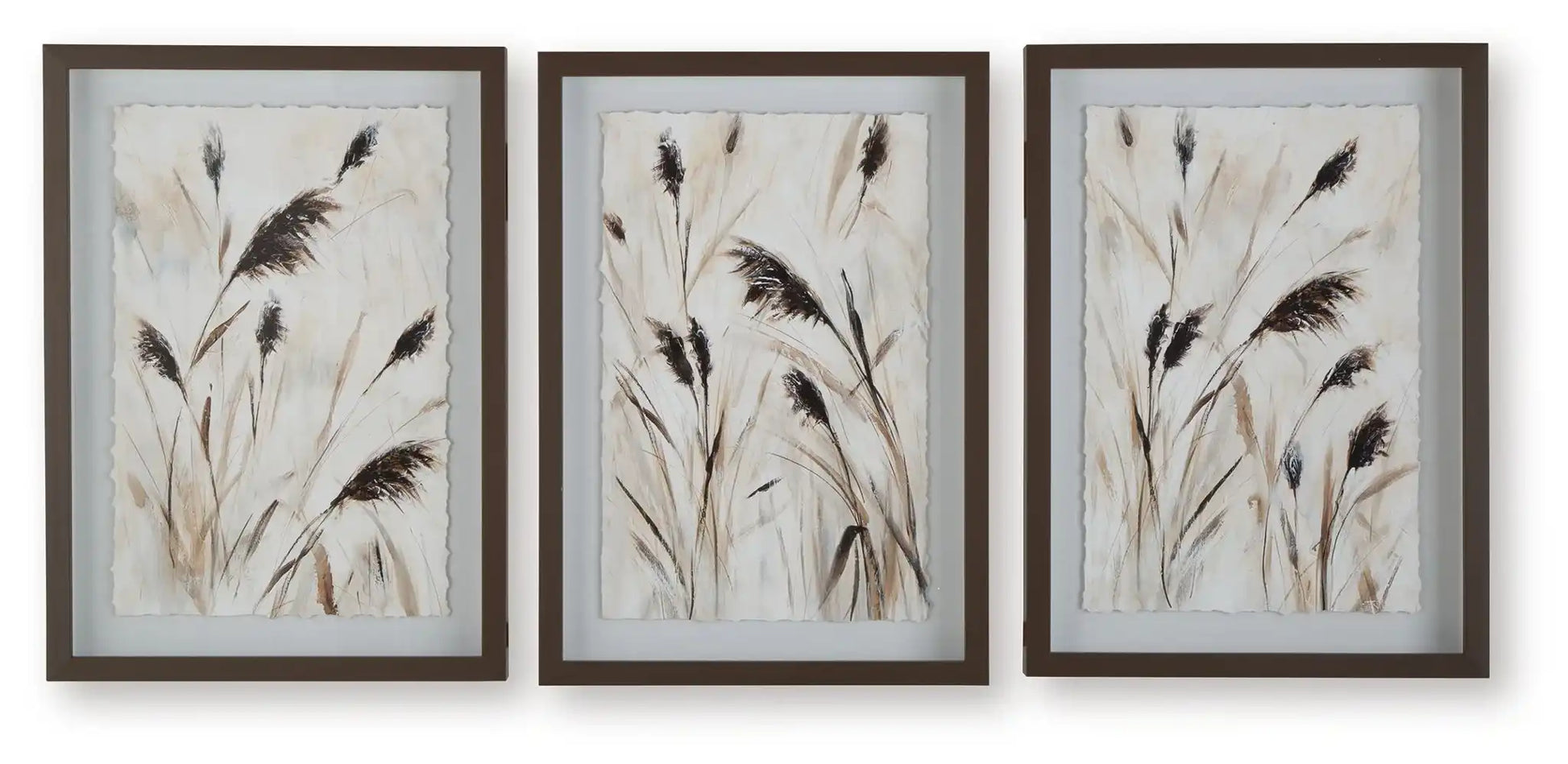 Honslow - Wall Art Set (Set of 3) - Brown / Black / White - Best Buy Furniture