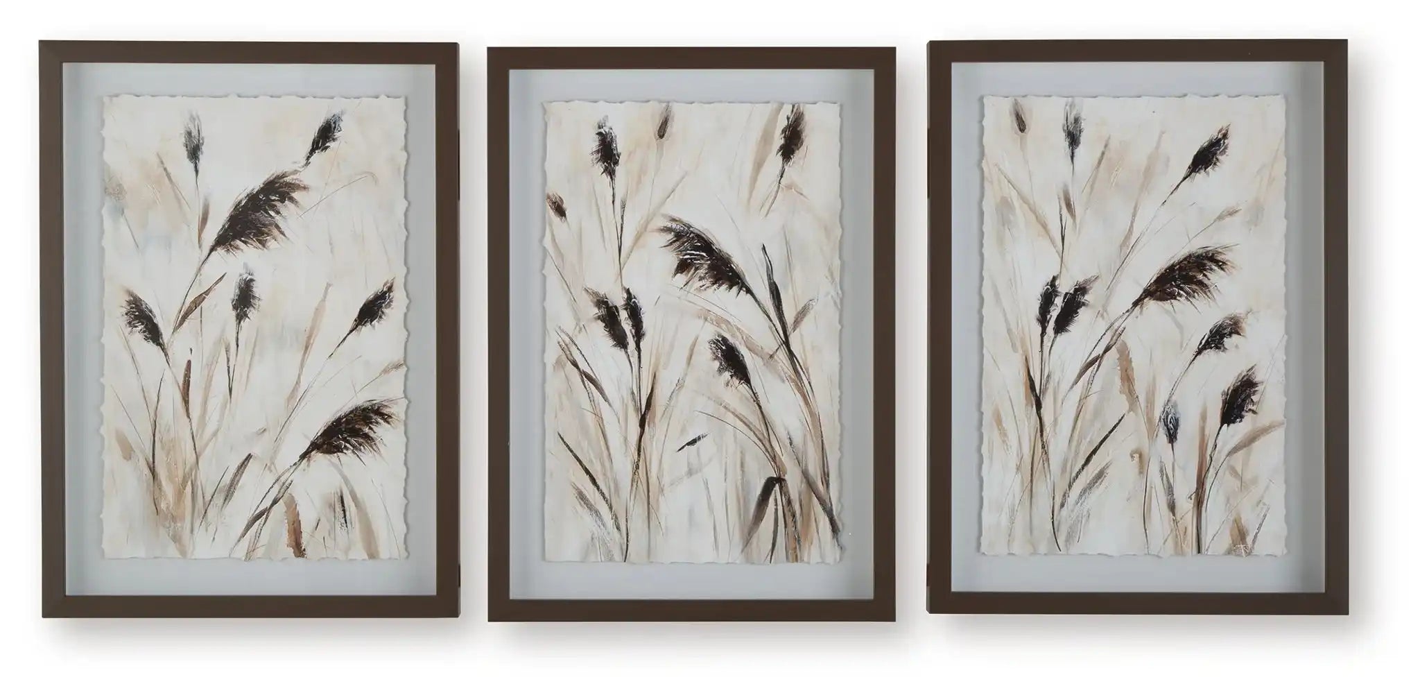 Honslow - Wall Art Set (Set of 3) - Brown / Black / White - Best Buy Furniture