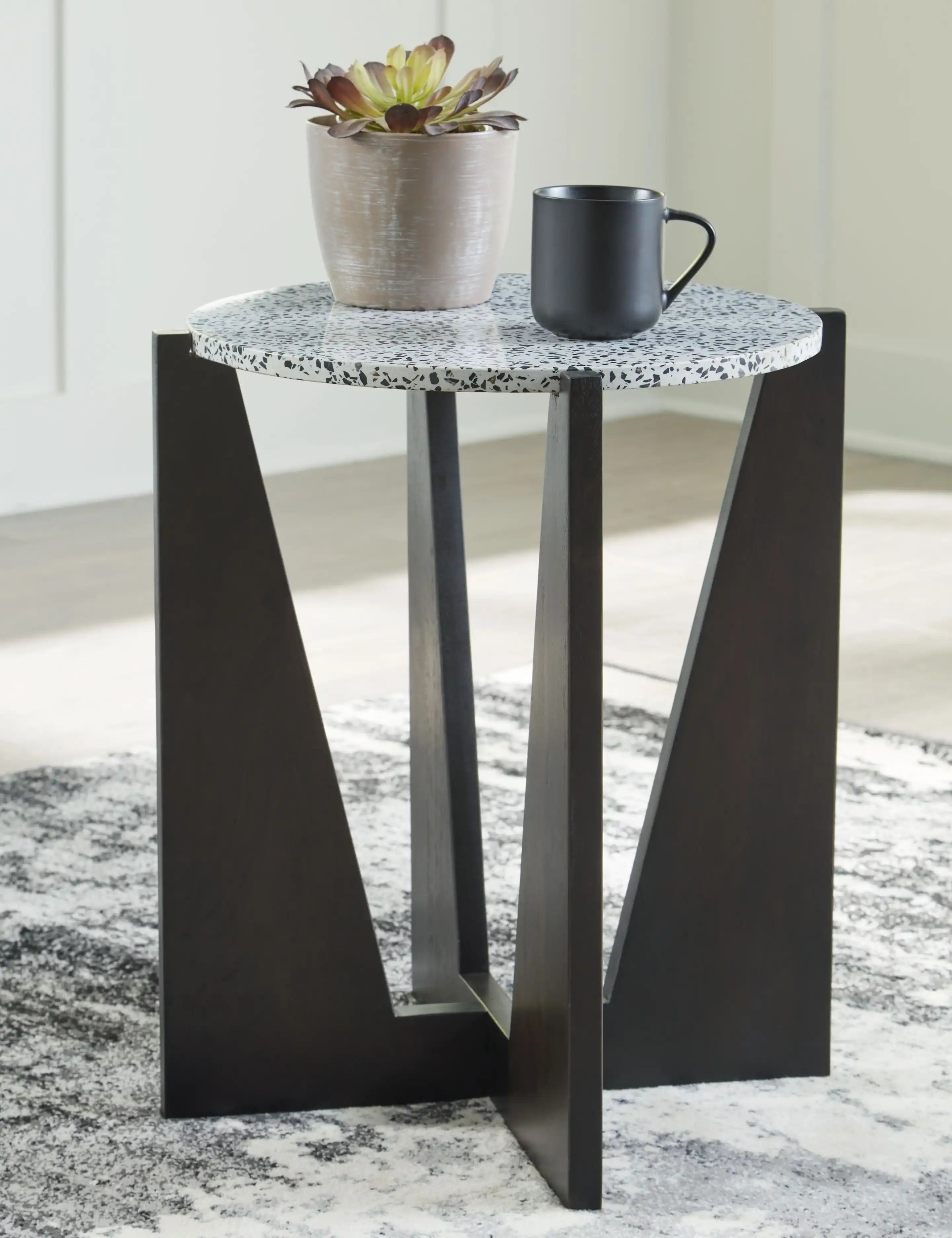 Tellrich - Accent Table - Black / White - Best Buy Furniture