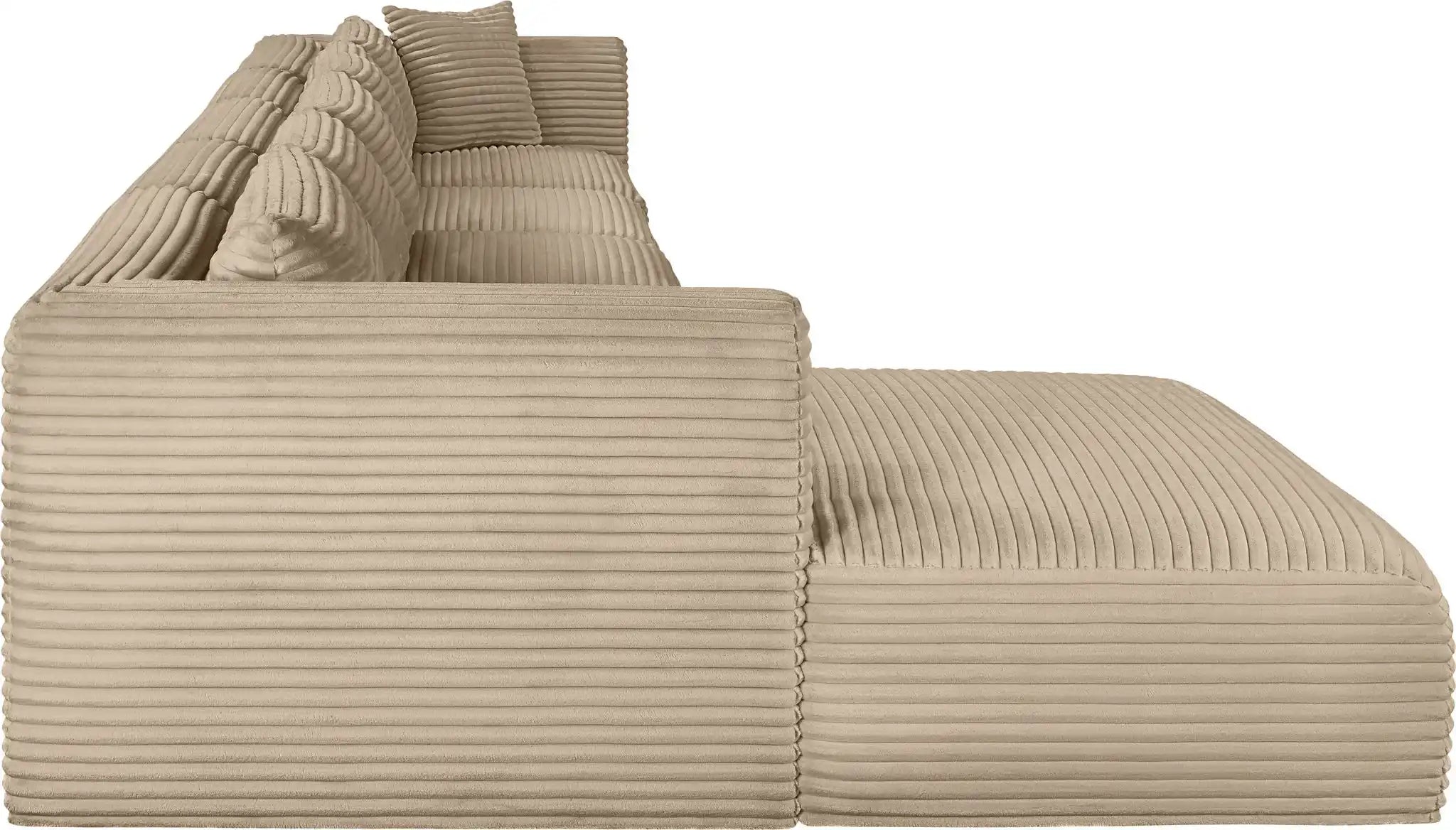 Shaggy - Fabric 5 Piece Modular Sectional With Chaise