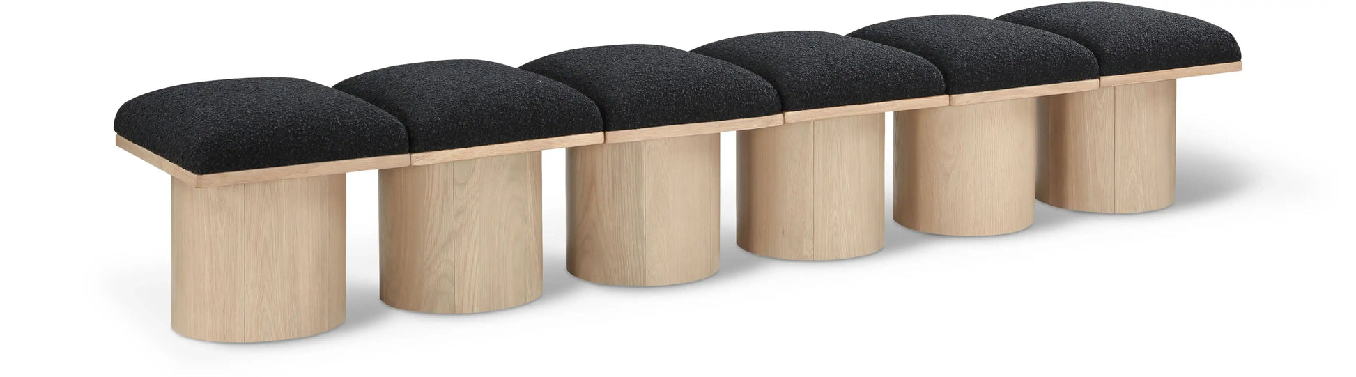 Pavilion - 6 Piece Modular Bench With Natural Base - Best Buy Furniture
