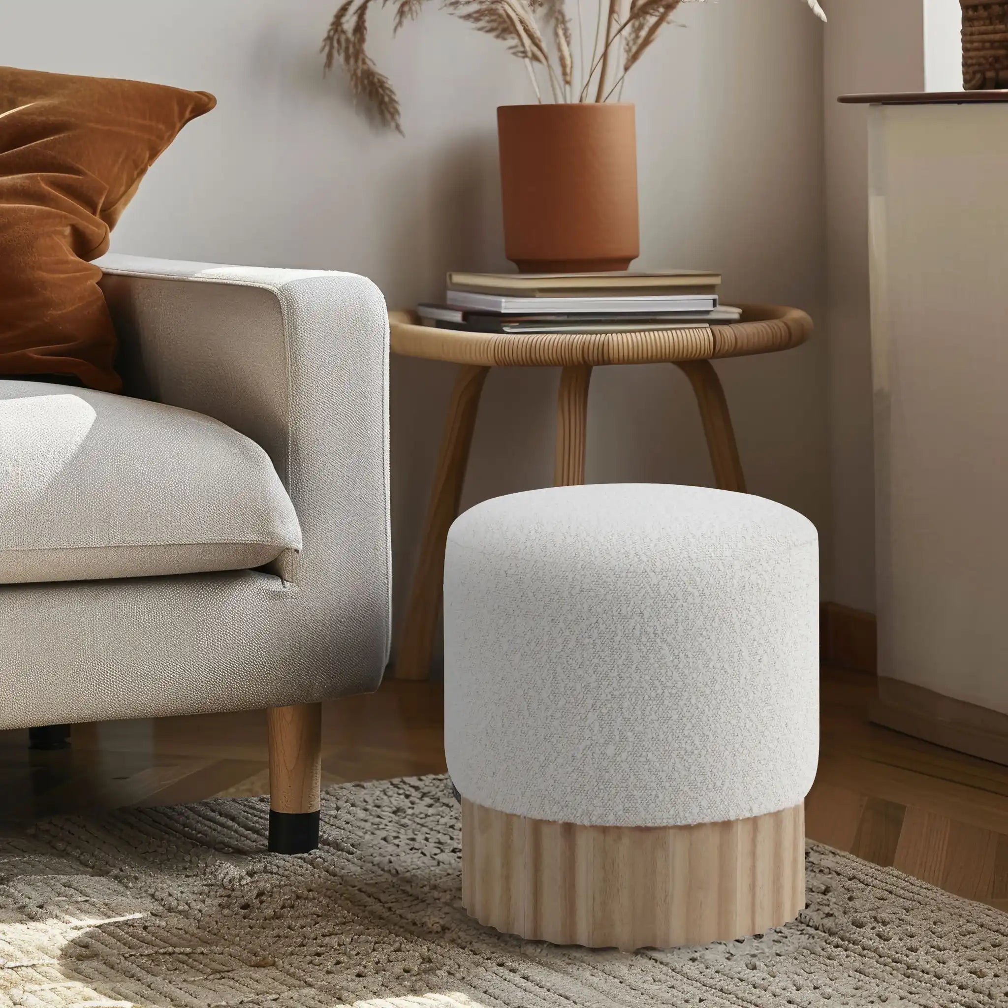 Veranda - Ottoman / Stool With Natural Base