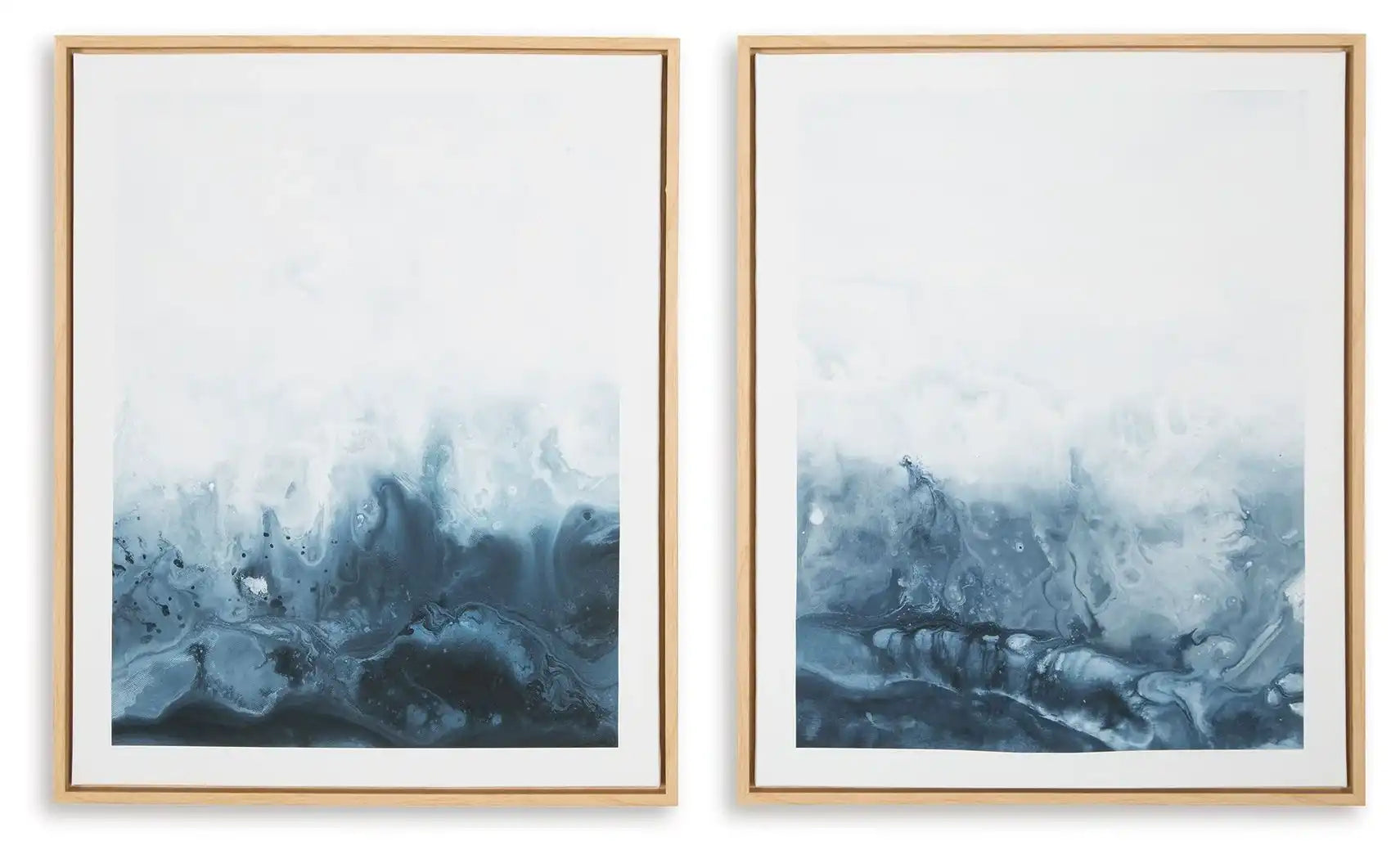 Holport - Wall Art Set (Set of 2) - Blue / White - Best Buy Furniture