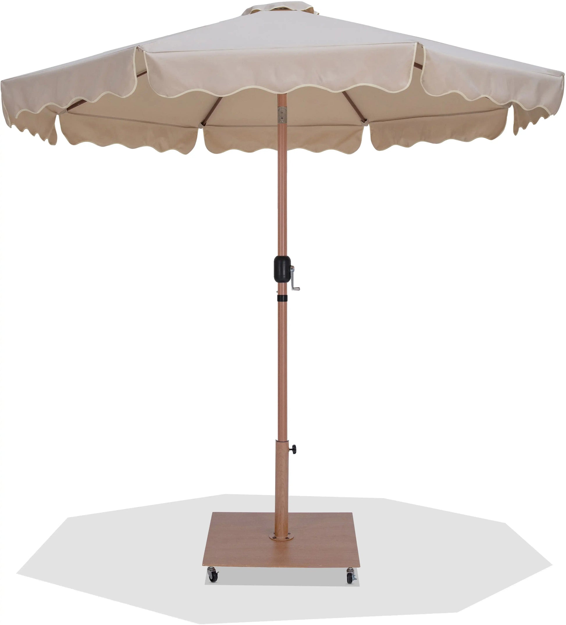 Amalfi - Aluminum Patio Umbrella - Light Brown Base / Light Brown Pole - Best Buy Furniture