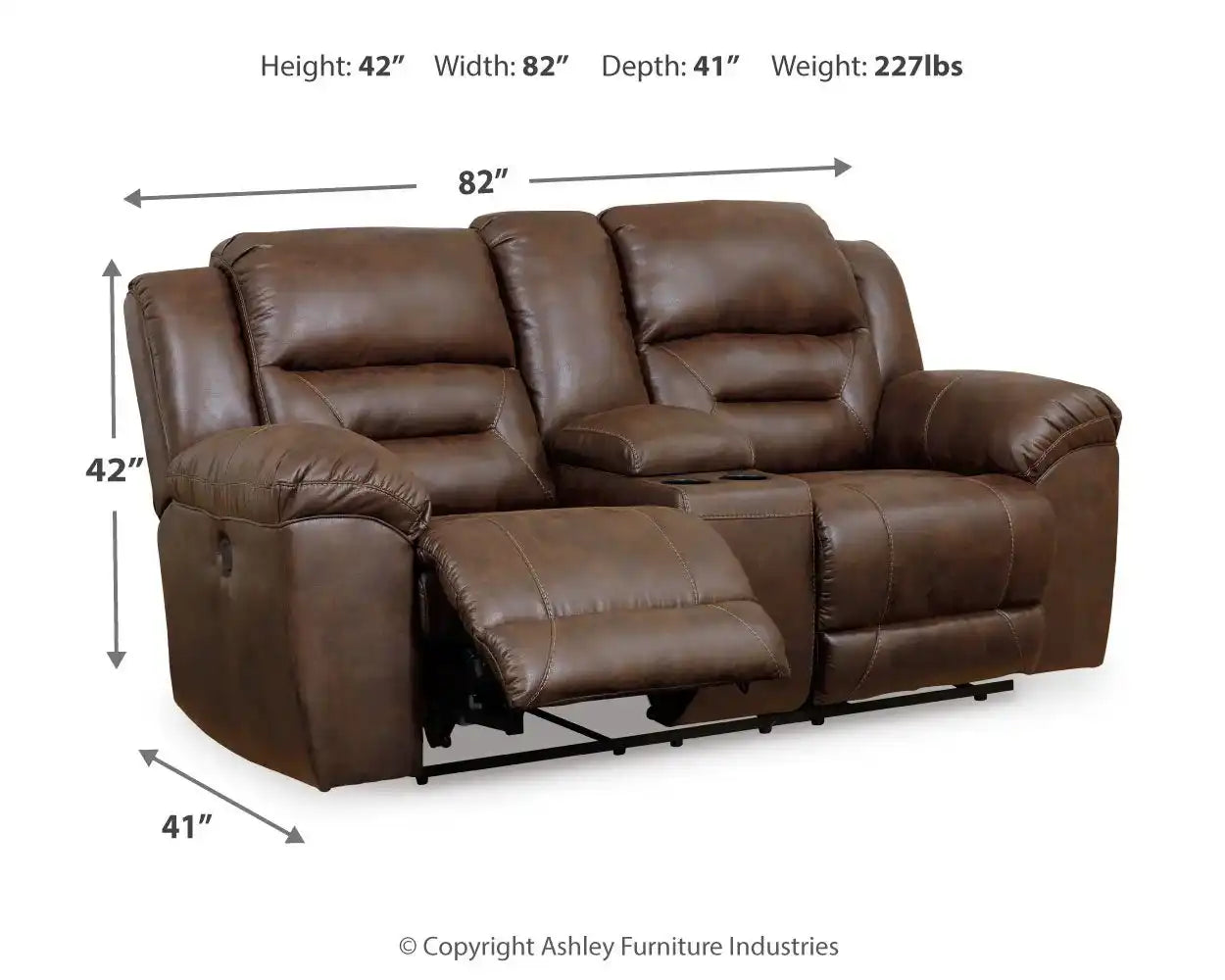 Stoneland - Power Reclining Loveseat - Best Buy Furniture